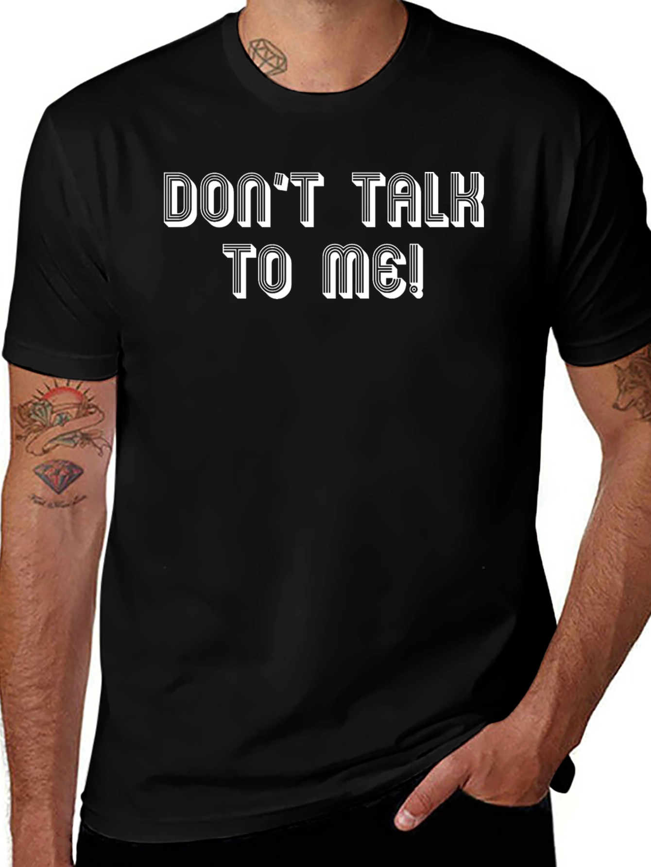Dont Talk To Me Graphic Tee - Black