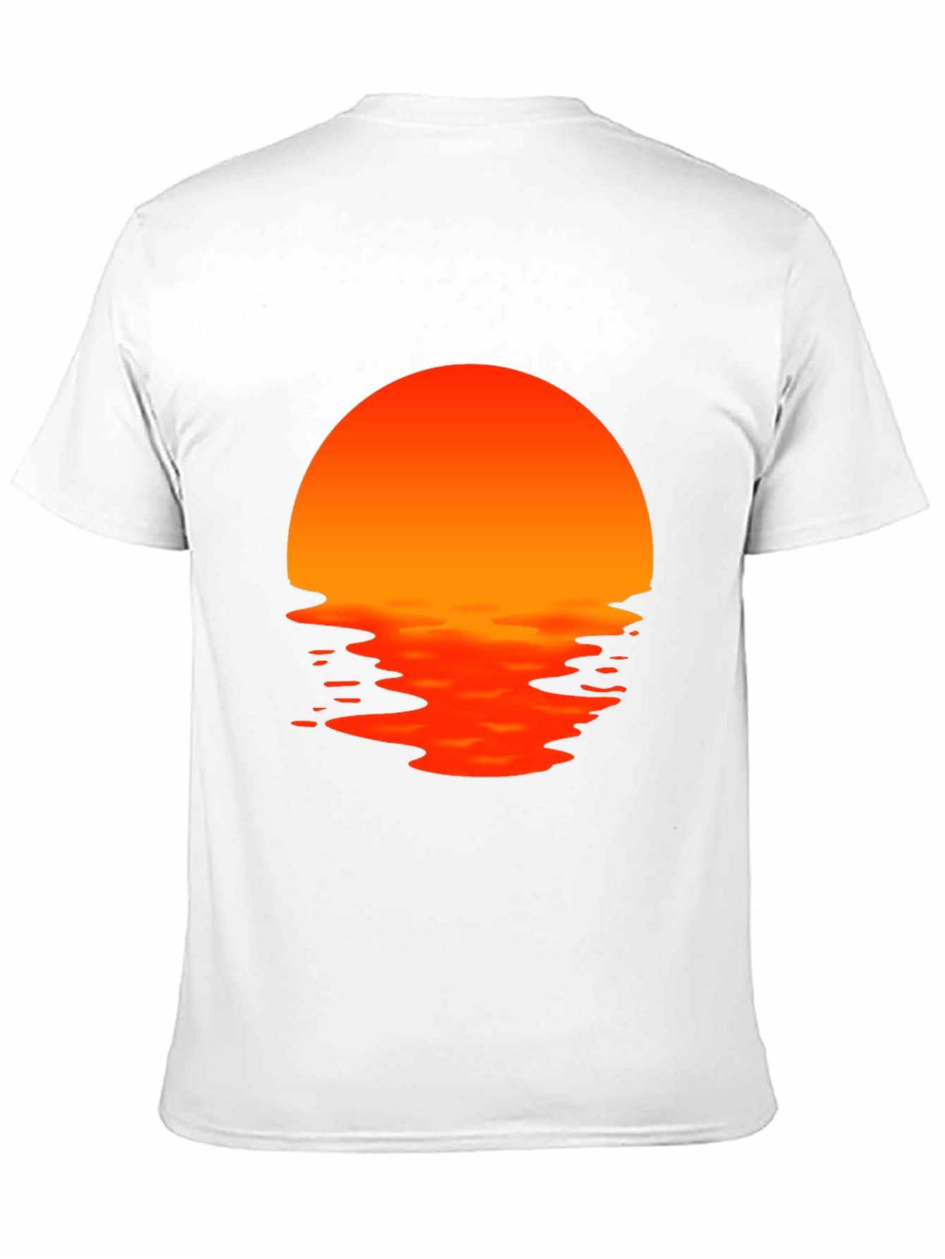 Sunset Waves Graphic Tee - Black Cotton T-Shirt
