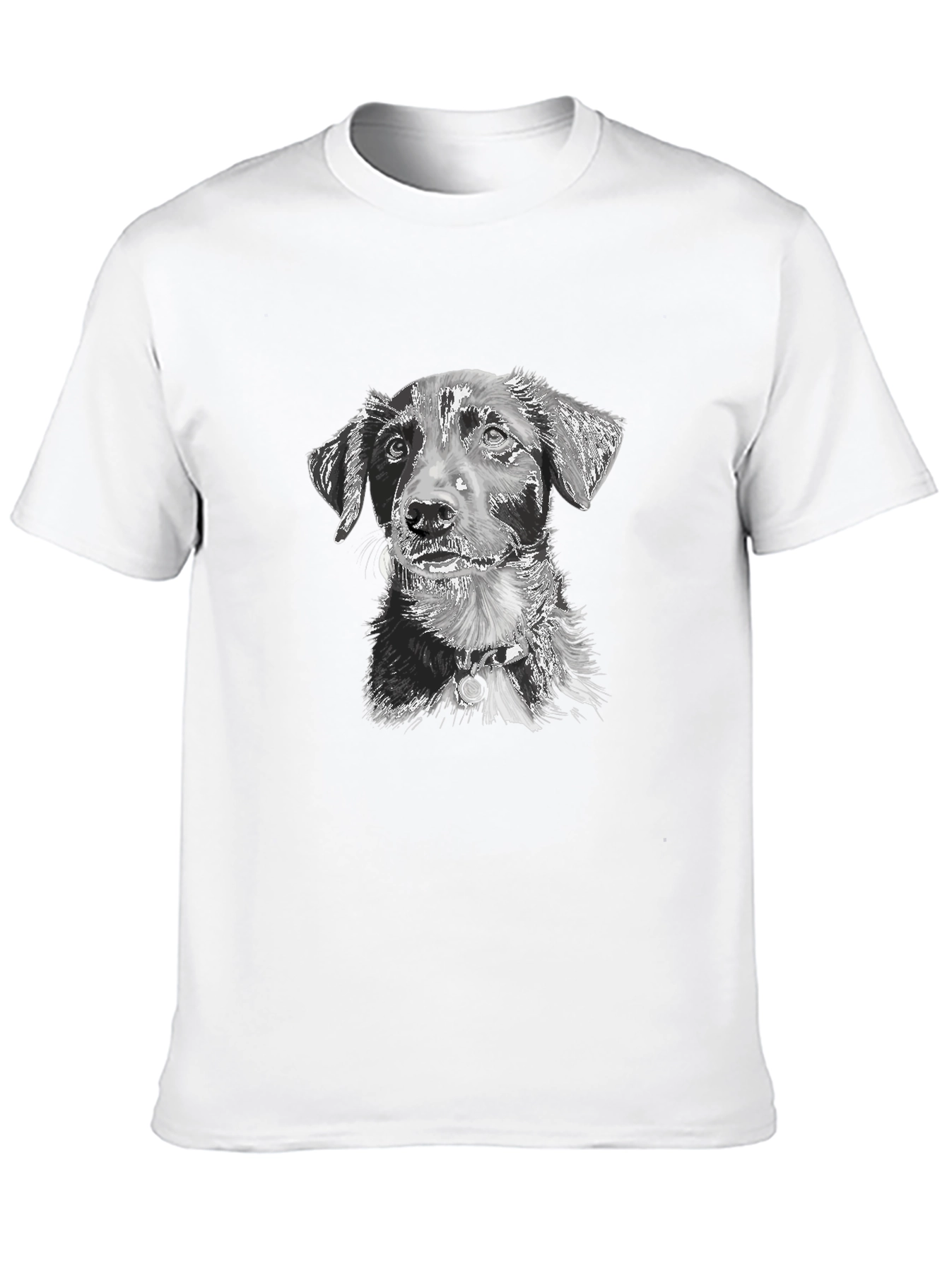 Cute Dog Graphic T-Shirt – Black Dog Lover Tee – Casual Comfortable Fit