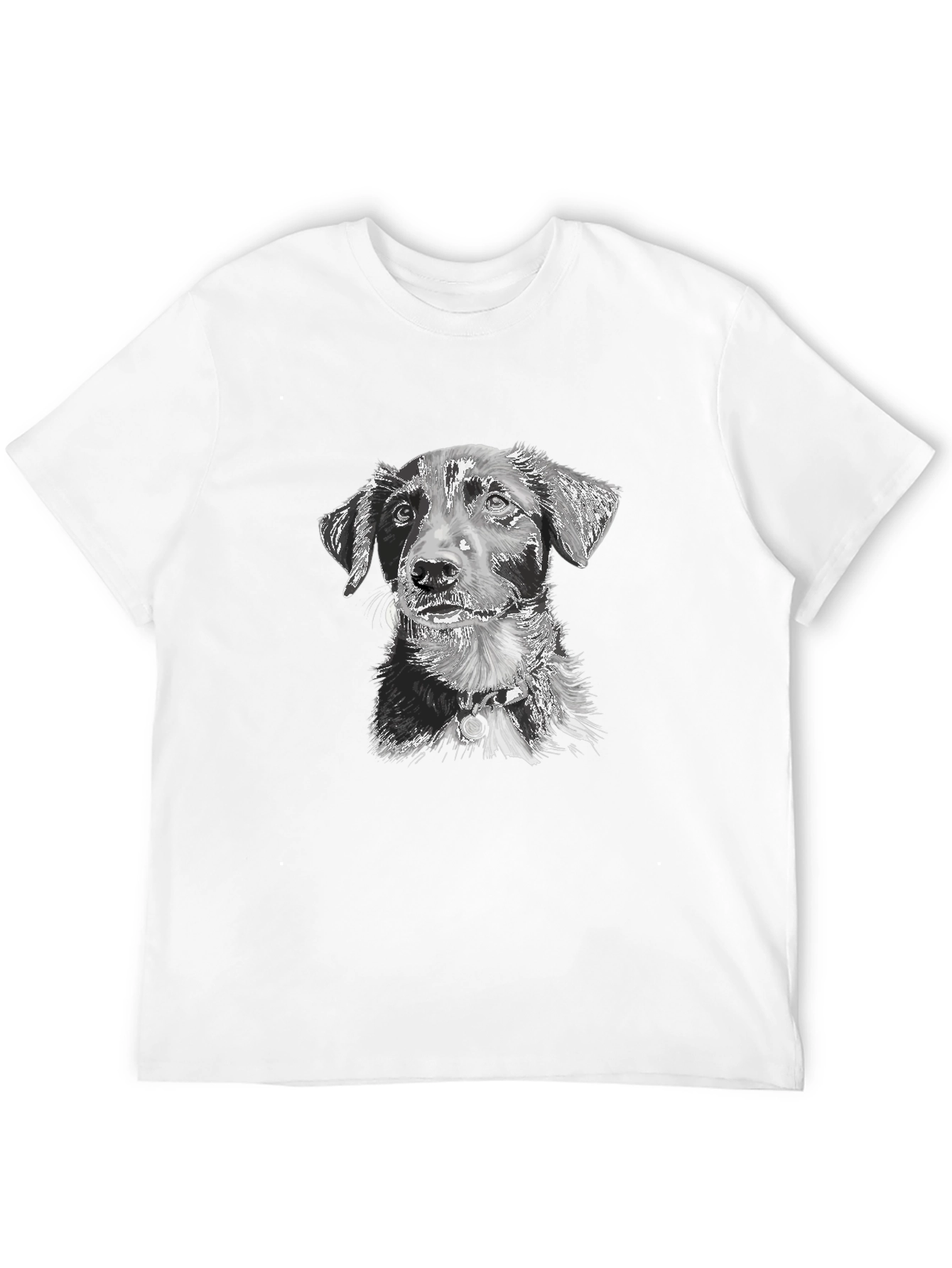 Cute Dog Graphic T-Shirt – Black Dog Lover Tee – Casual Comfortable Fit
