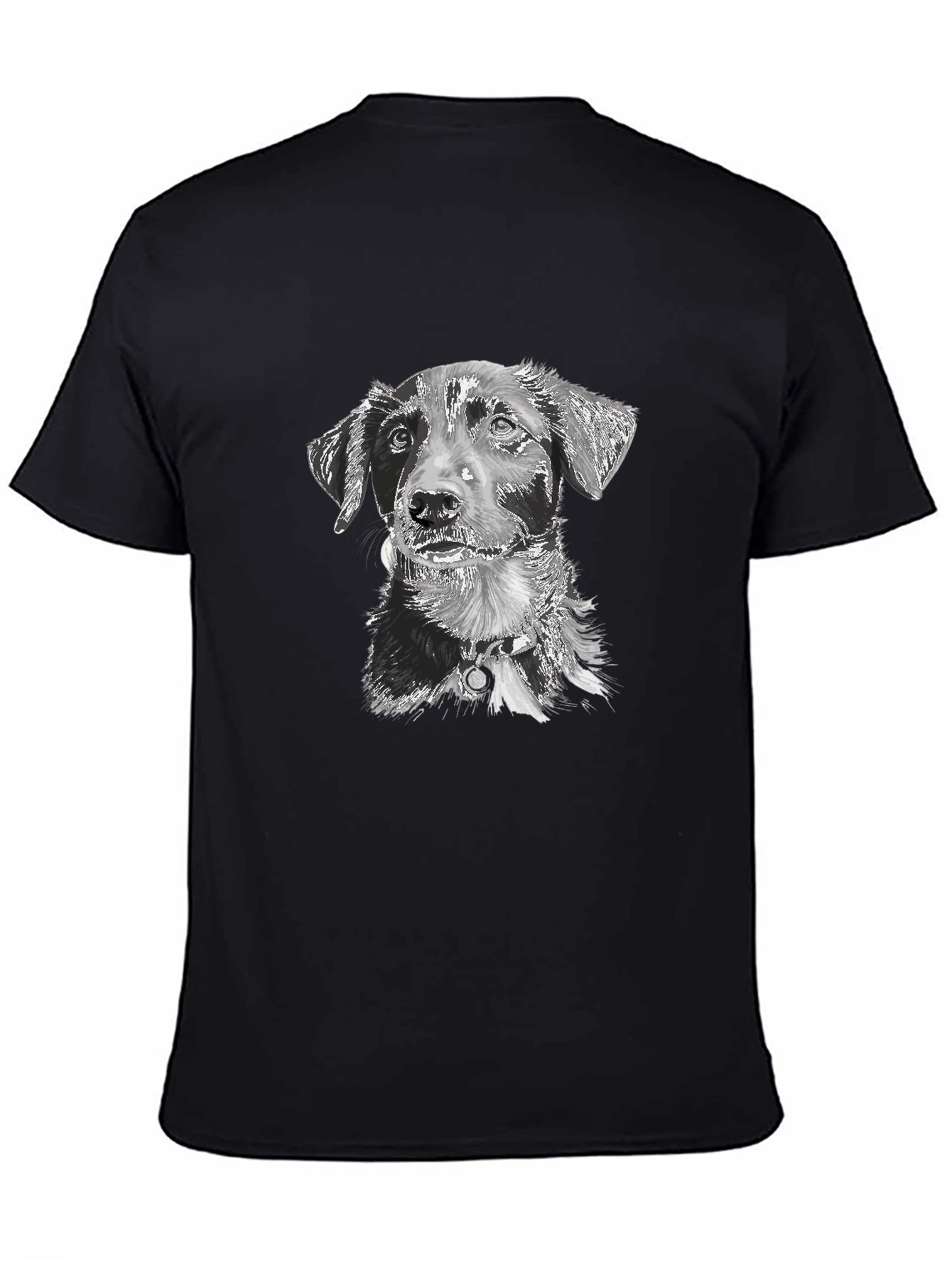 Cute Dog Graphic T-Shirt – Black Dog Lover Tee – Casual Comfortable Fit