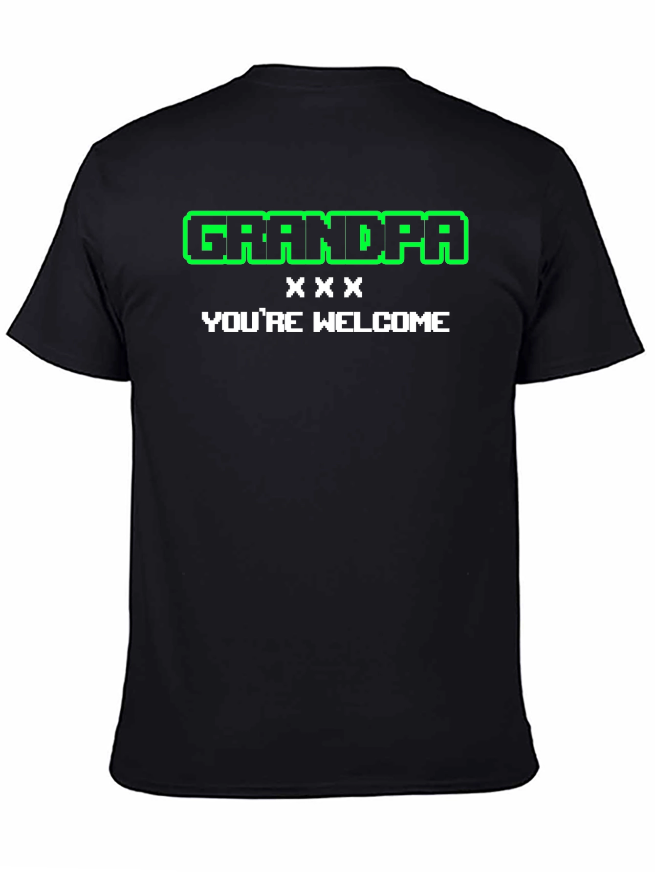 Grandpa Youre Welcome Graphic Tee - Black Cotton T-Shirt