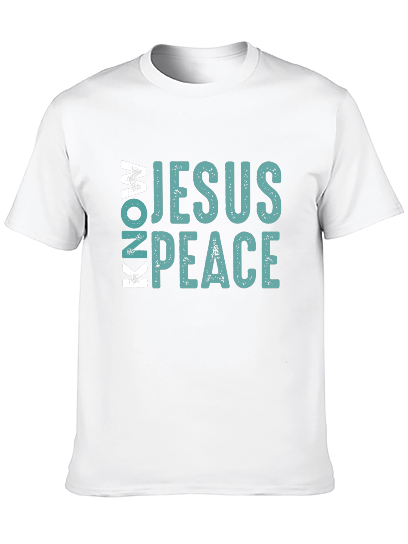 Know Jesus Know Peace Black Cotton Tee