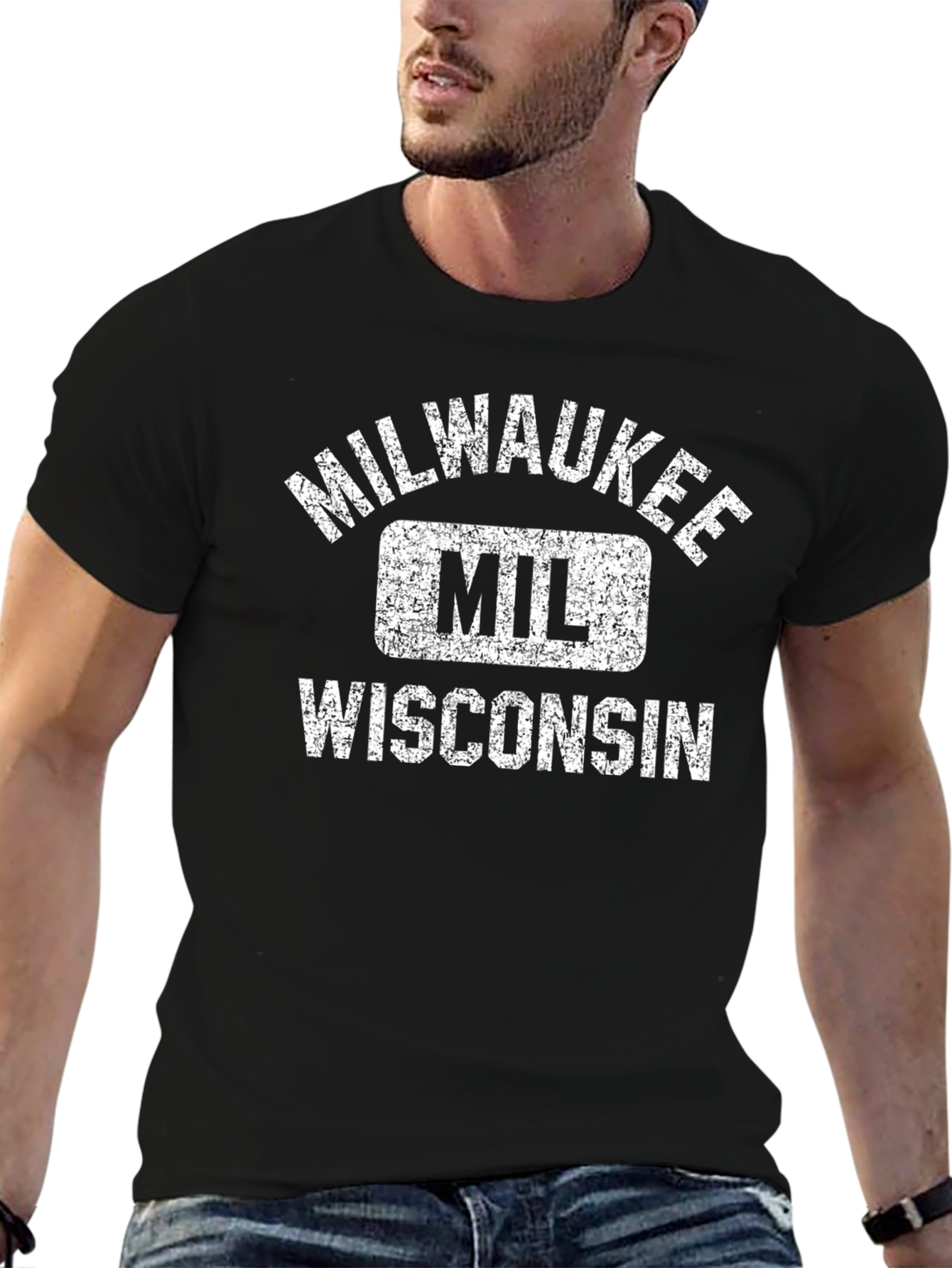 Milwaukee Wisconsin Black T-Shirt