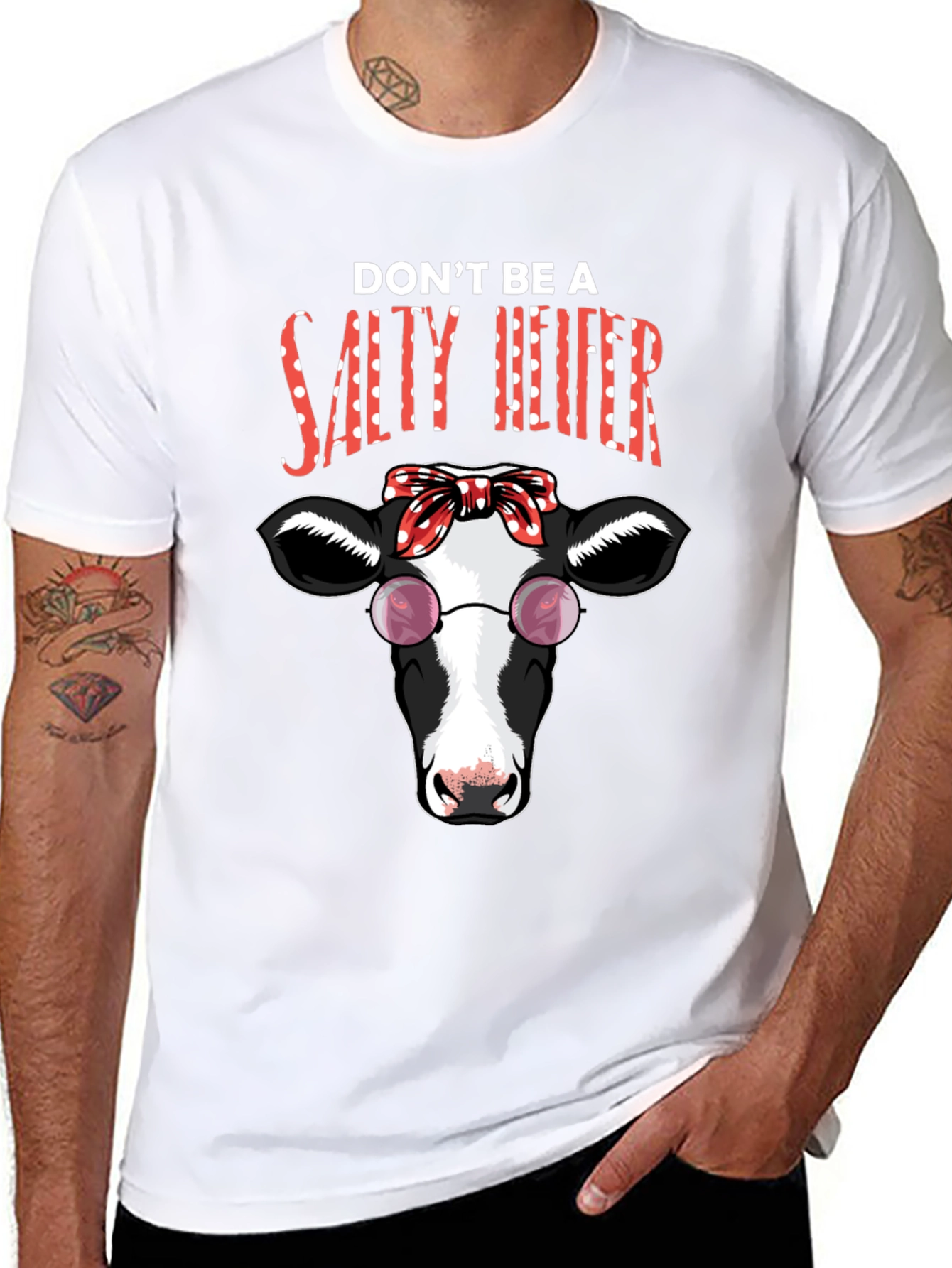 Salty Heifer T-Shirt - Funny Cow Graphic Tee