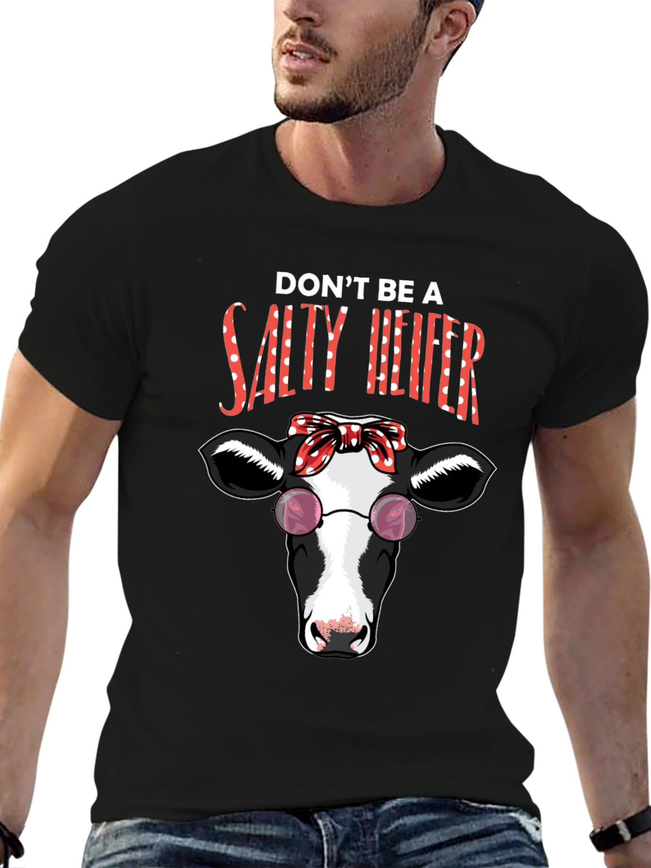 Salty Heifer T-Shirt - Funny Cow Graphic Tee