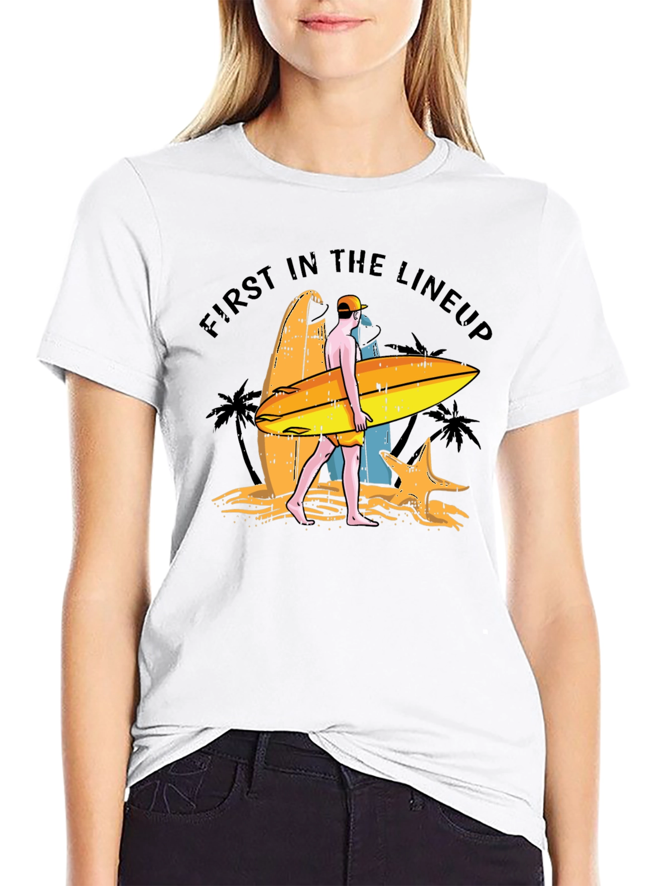 First in the Lineup Surfer T-Shirt