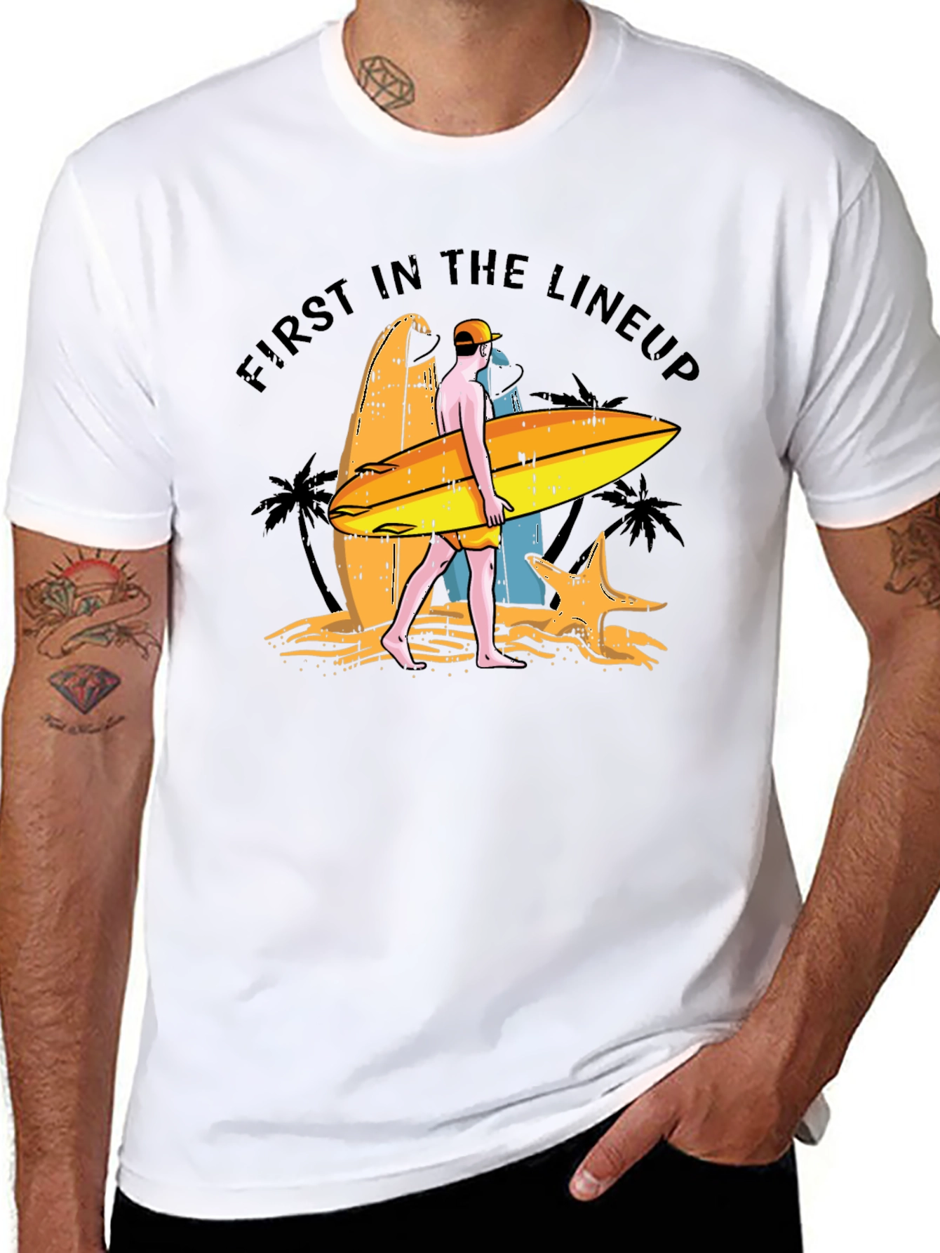 First in the Lineup Surfer T-Shirt