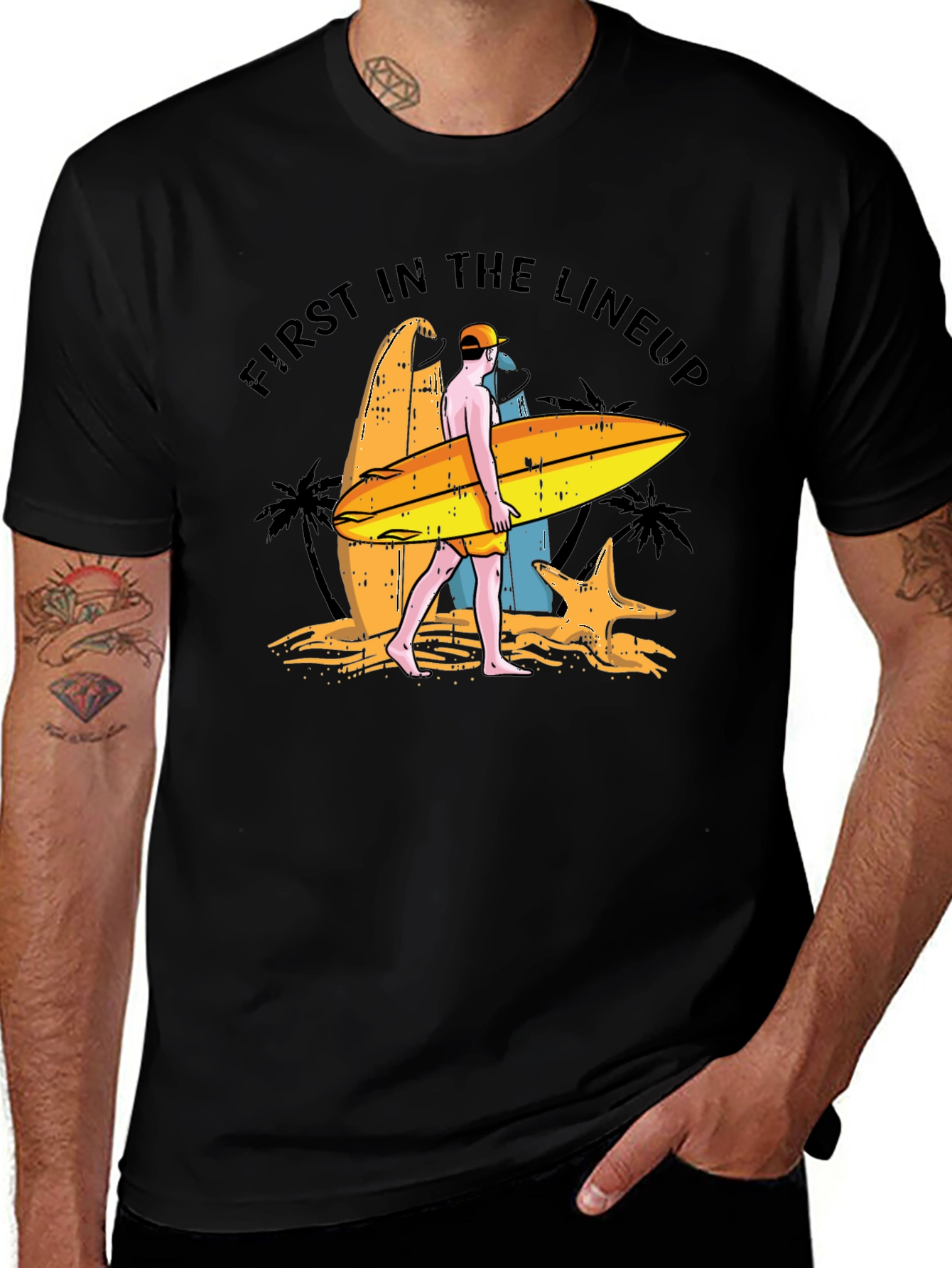 First in the Lineup Surfer T-Shirt