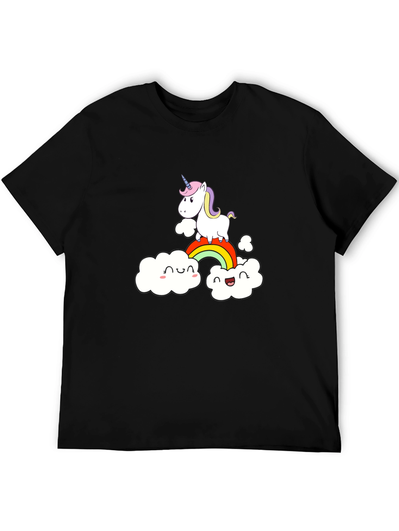 Unicorn Rainbow Clouds Graphic Tee