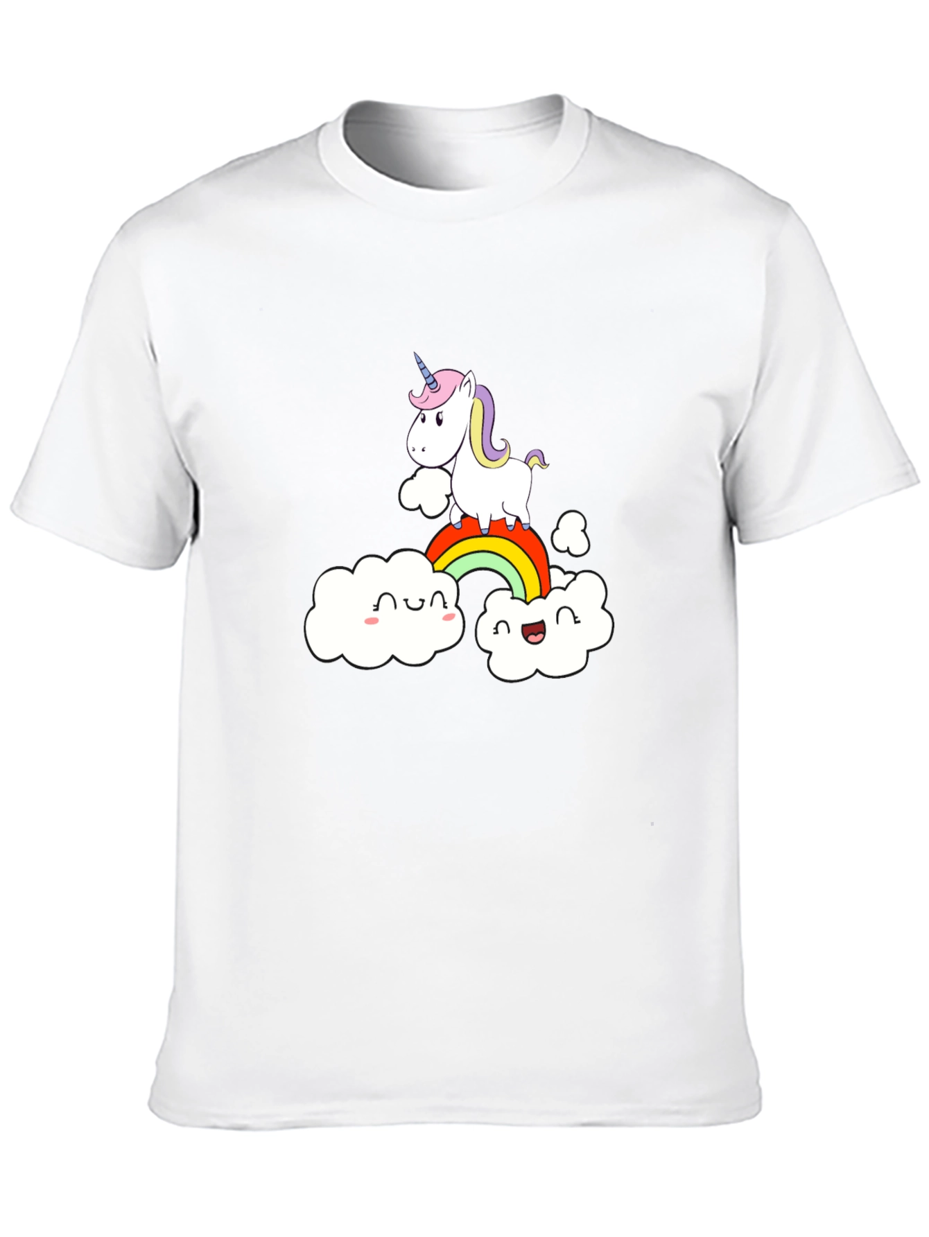 Unicorn Rainbow Clouds Graphic Tee