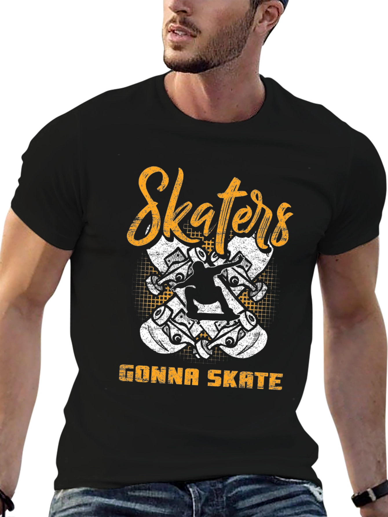 Skaters Gonna Skate Graphic Tee - Black