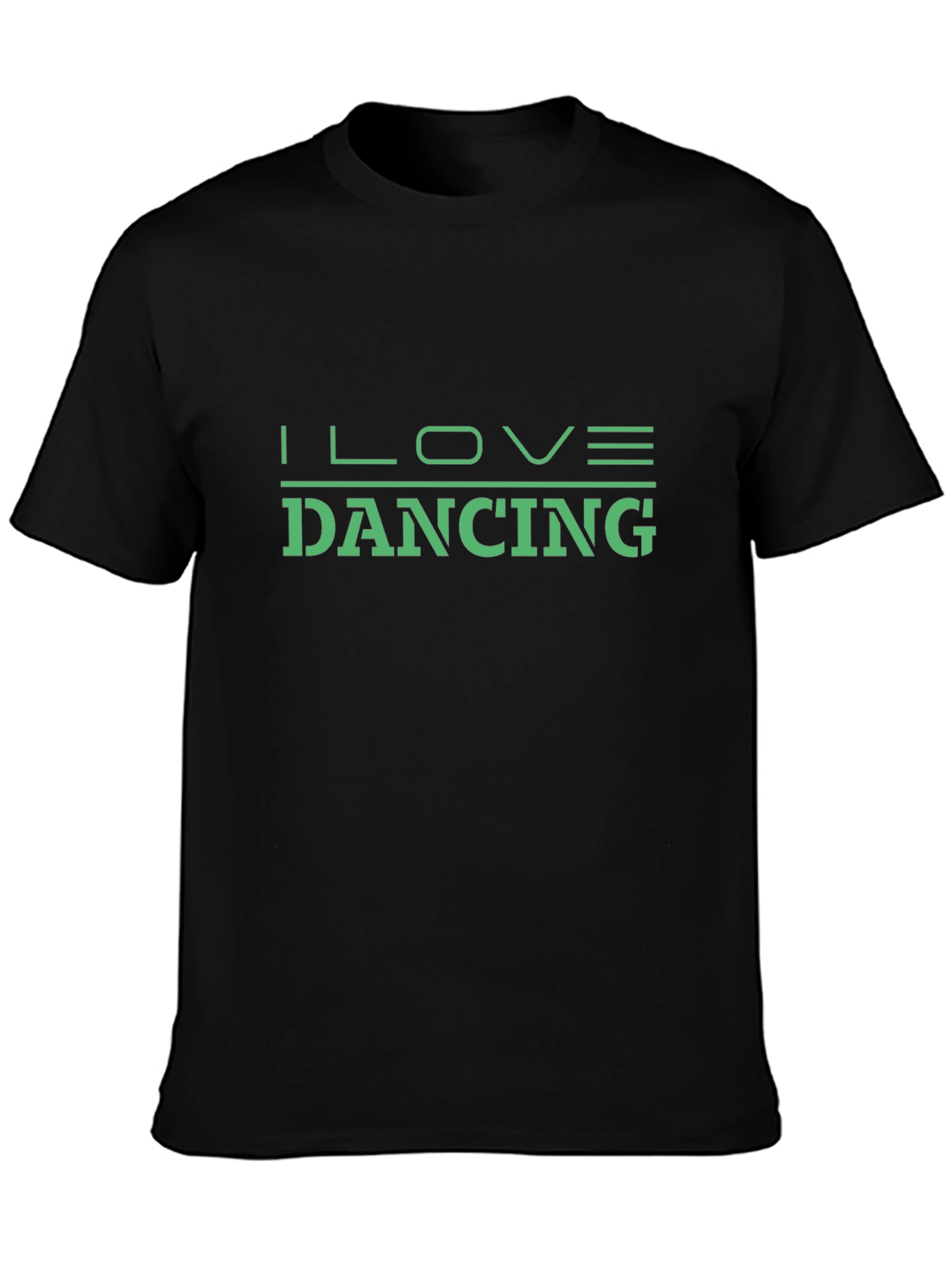 I Love Dancing Graphic Tee - Black Cotton Shirt