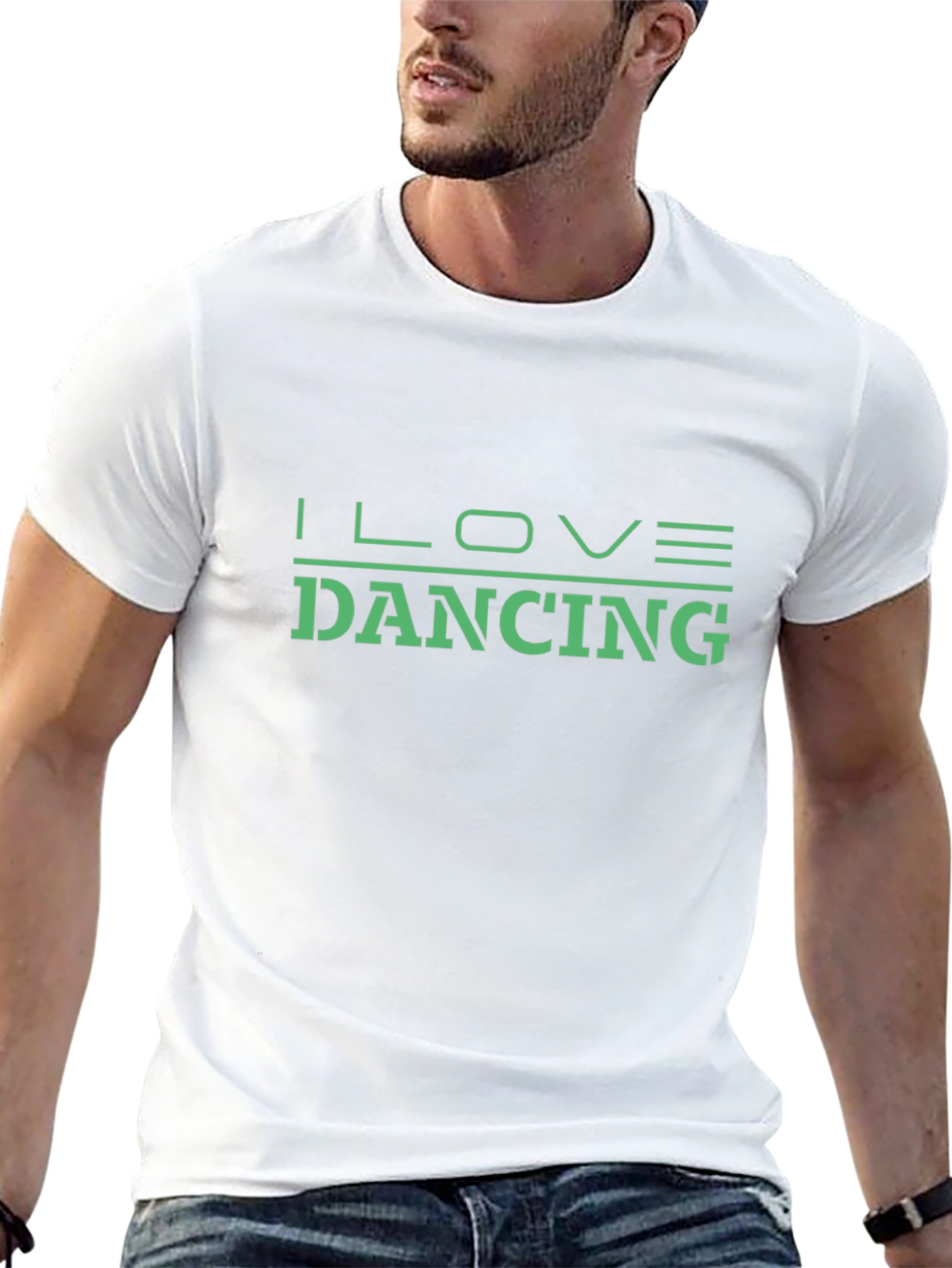 I Love Dancing Graphic Tee - Black Cotton Shirt