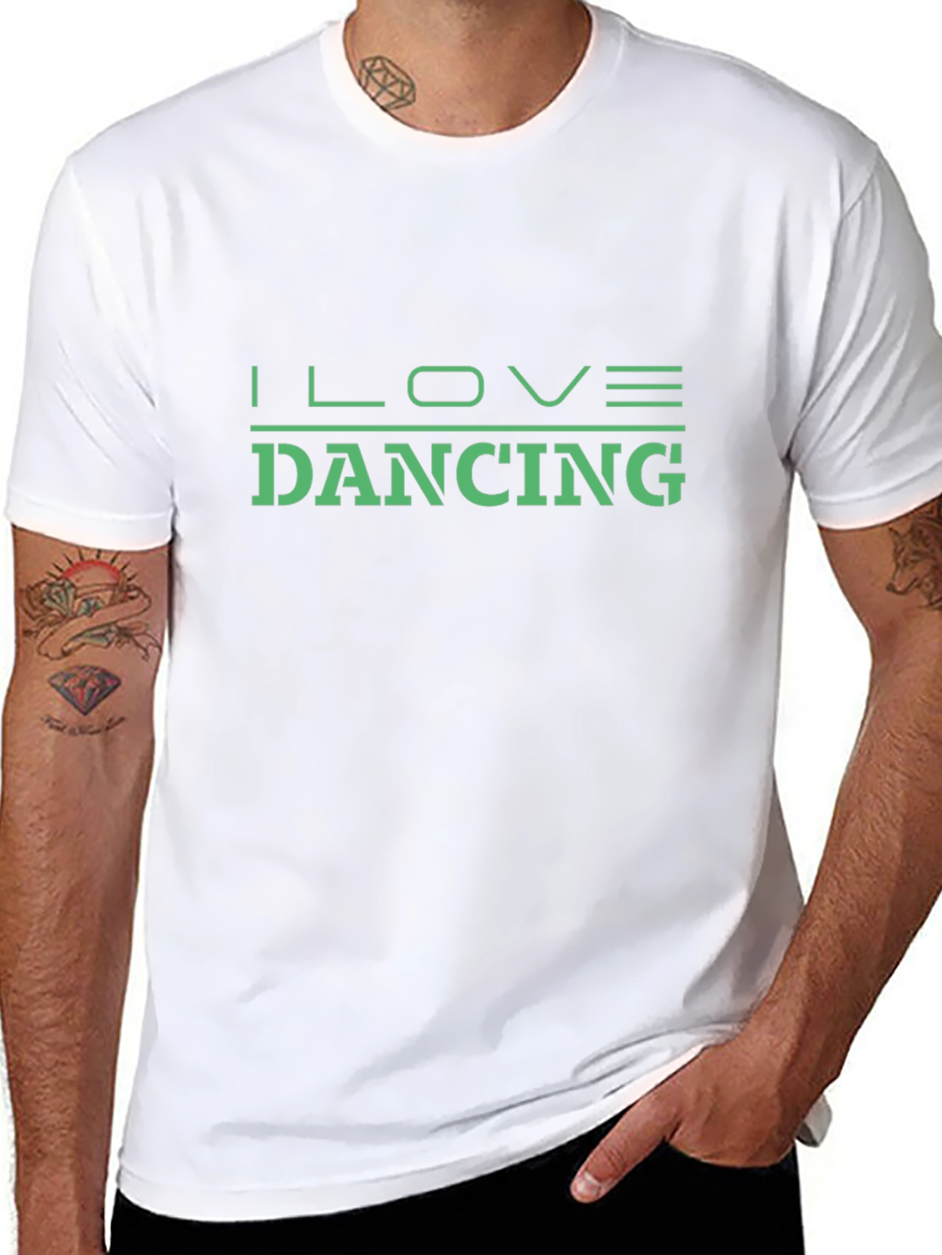 I Love Dancing Graphic Tee - Black Cotton Shirt
