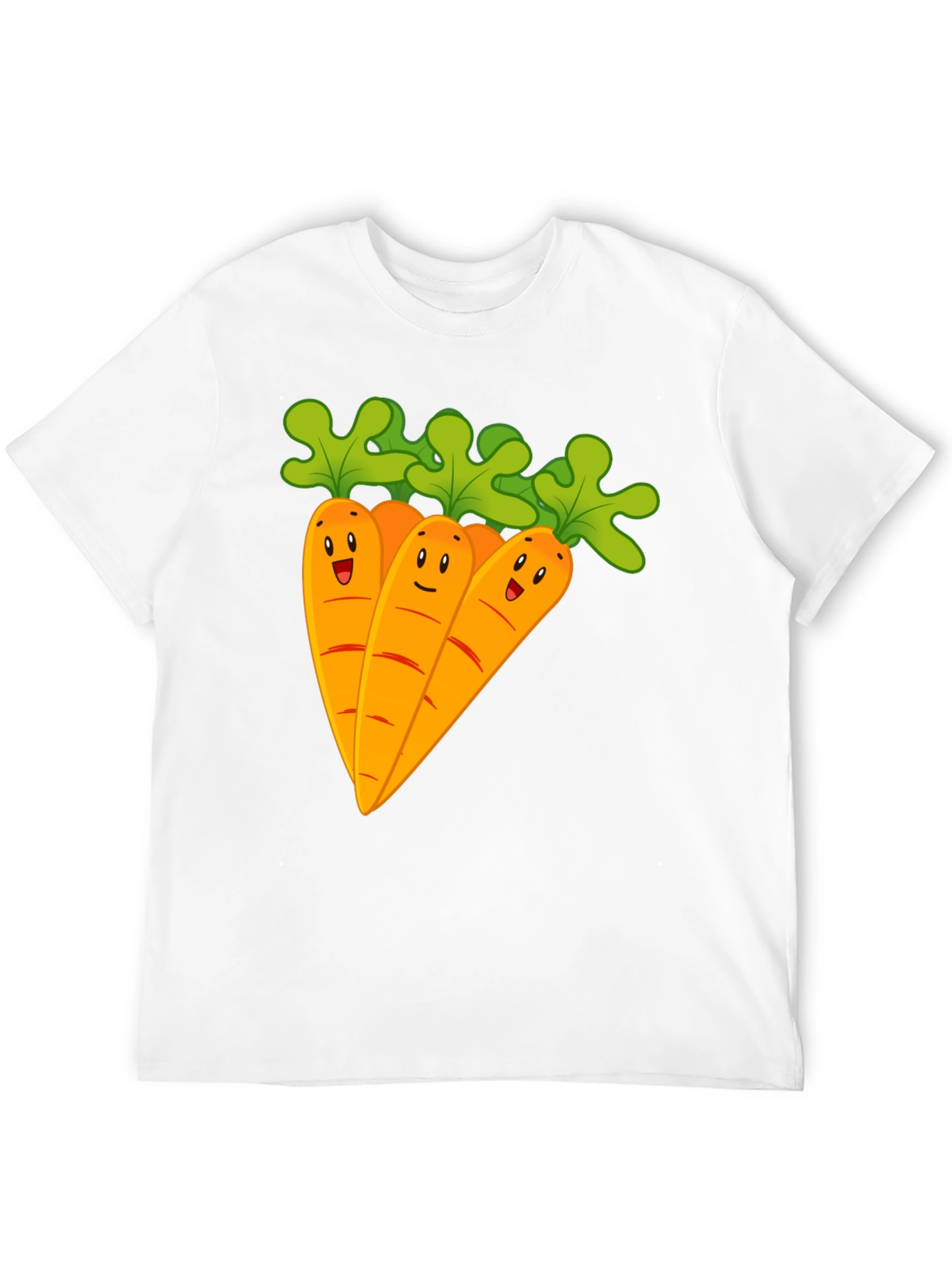 Cartoon Carrots Black T-Shirt