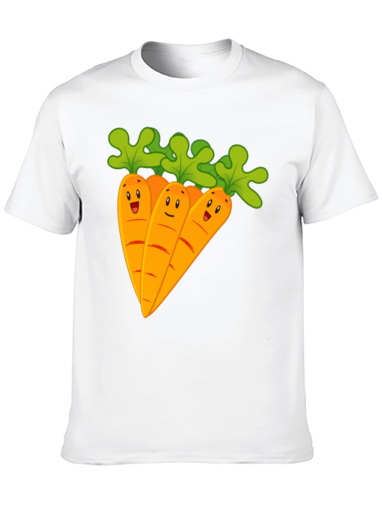 Cartoon Carrots Black T-Shirt