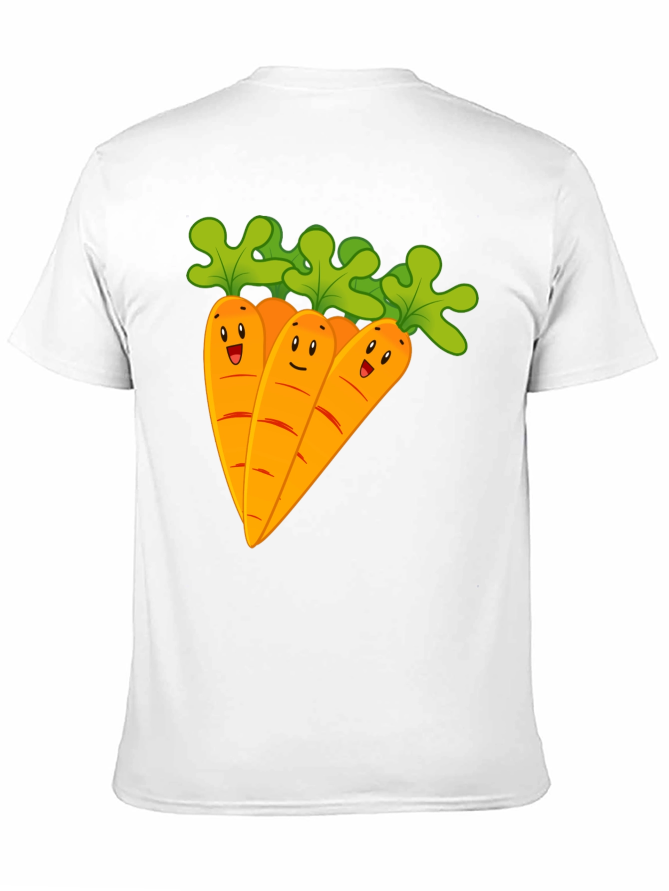 Cartoon Carrots Black T-Shirt