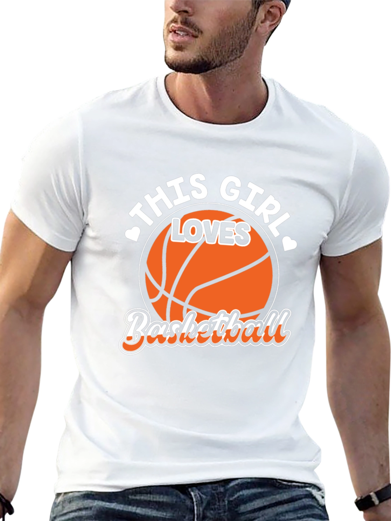Basketball Girl T-Shirt - Black Graphic Tee