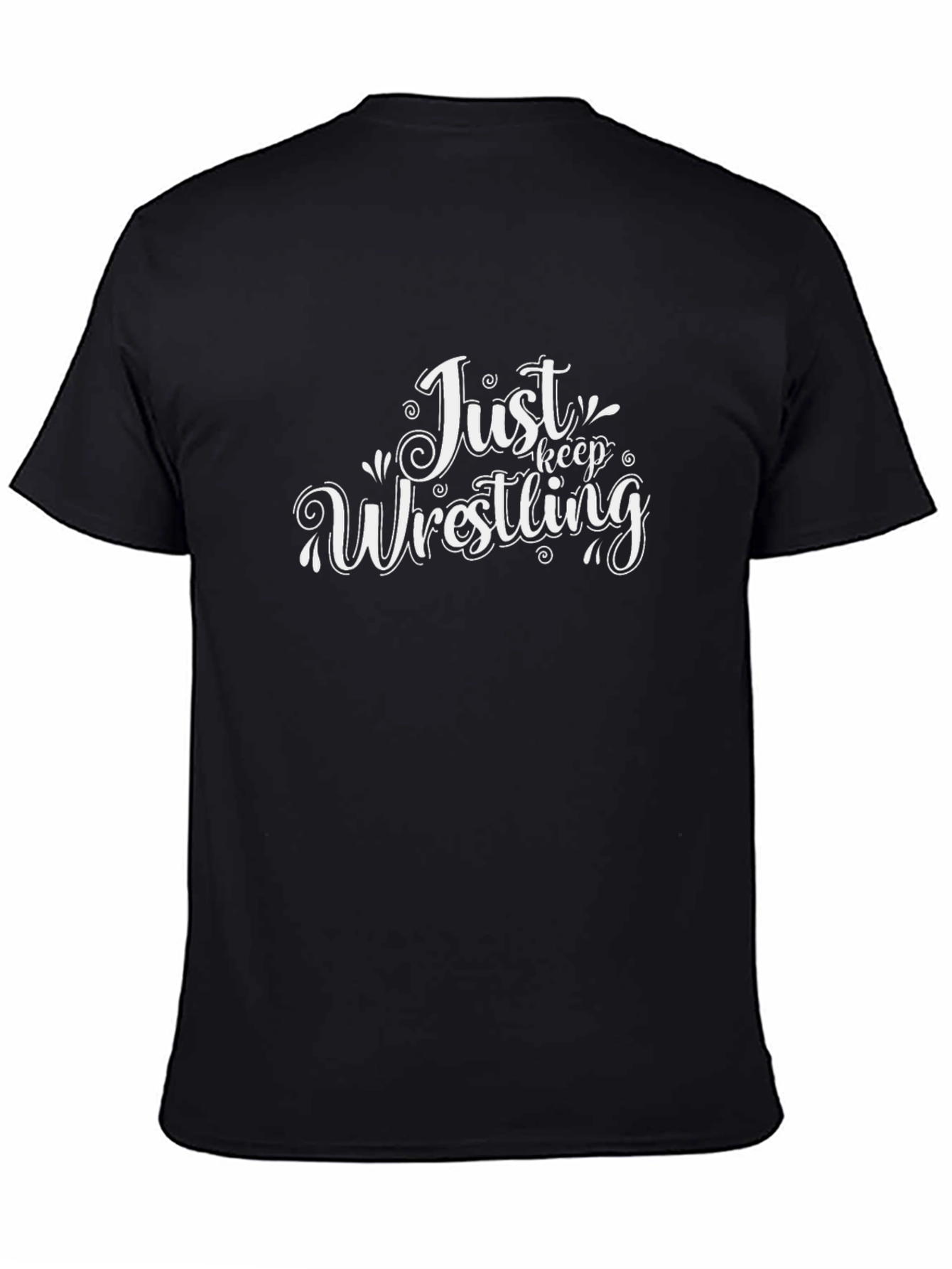 Just Keep Wrestling Graphic Tee - Black