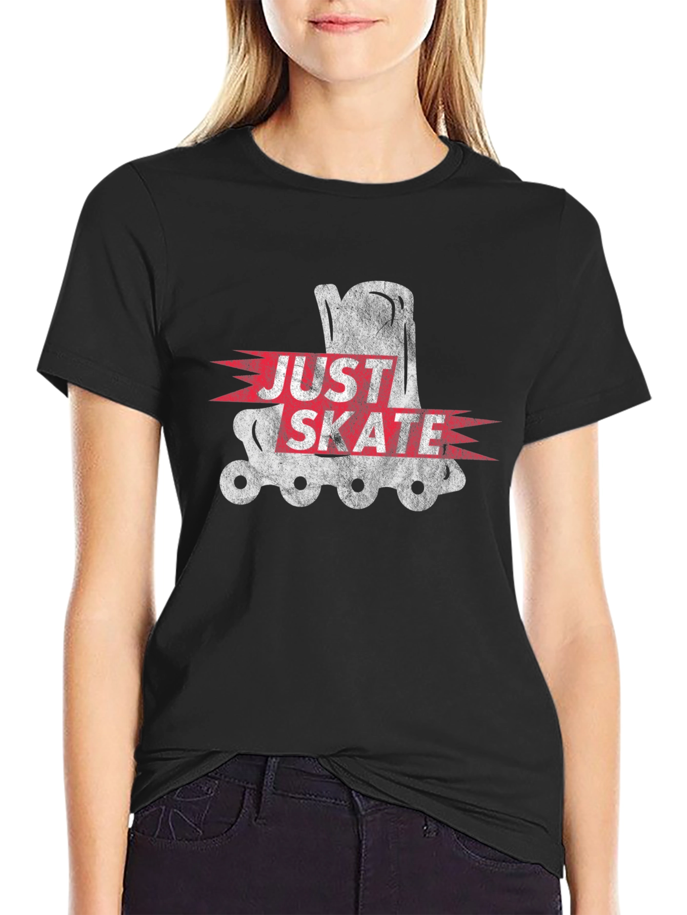 Just Skate T-Shirt - Roller Skate Graphic Tee