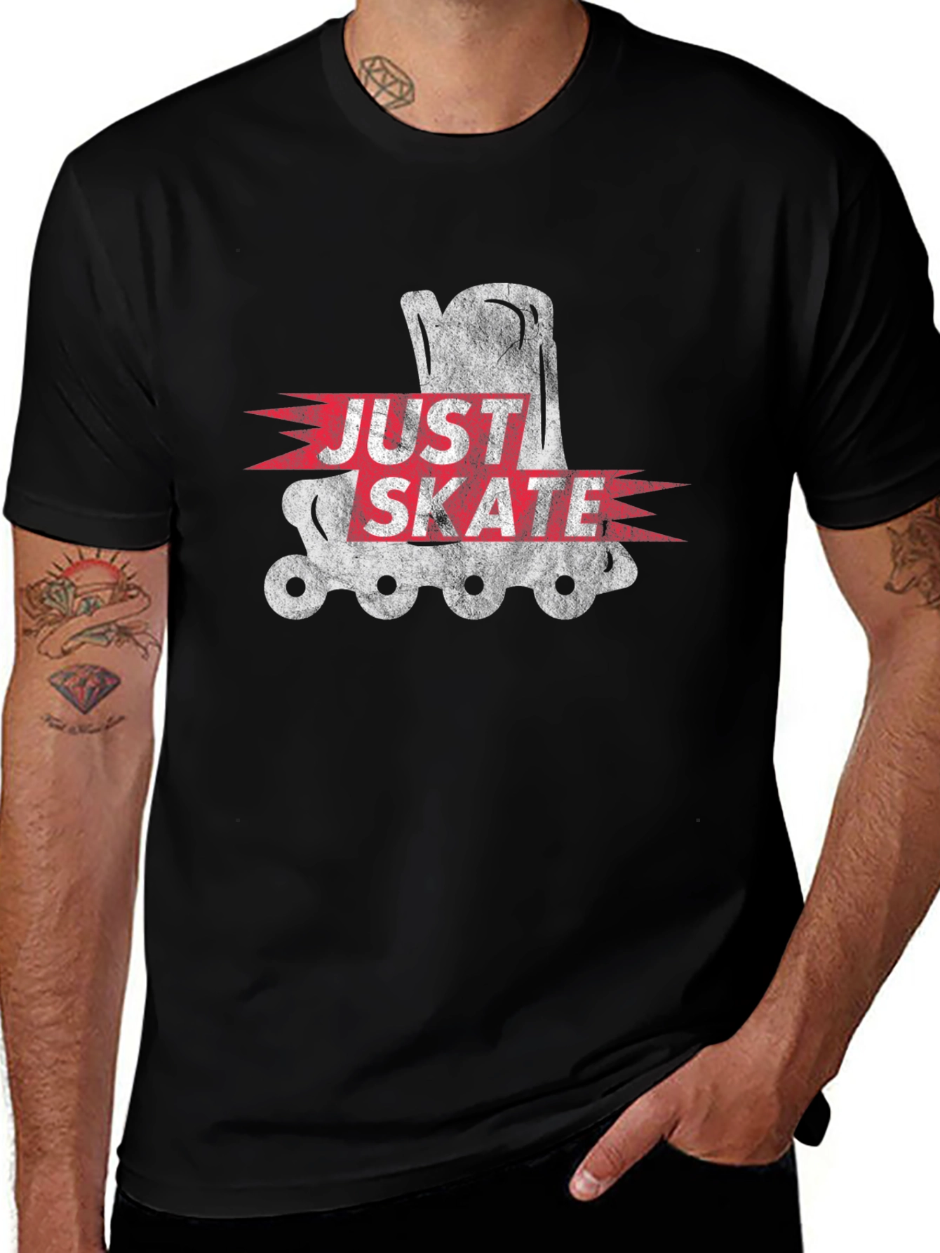 Just Skate T-Shirt - Roller Skate Graphic Tee