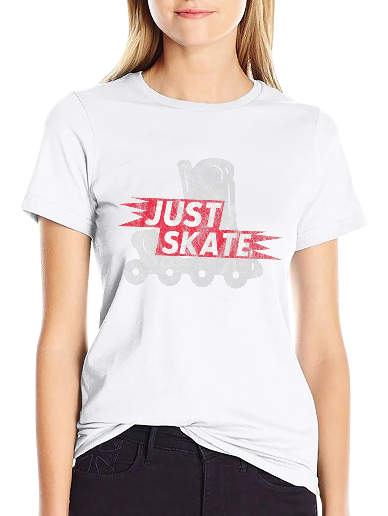 Just Skate T-Shirt - Roller Skate Graphic Tee