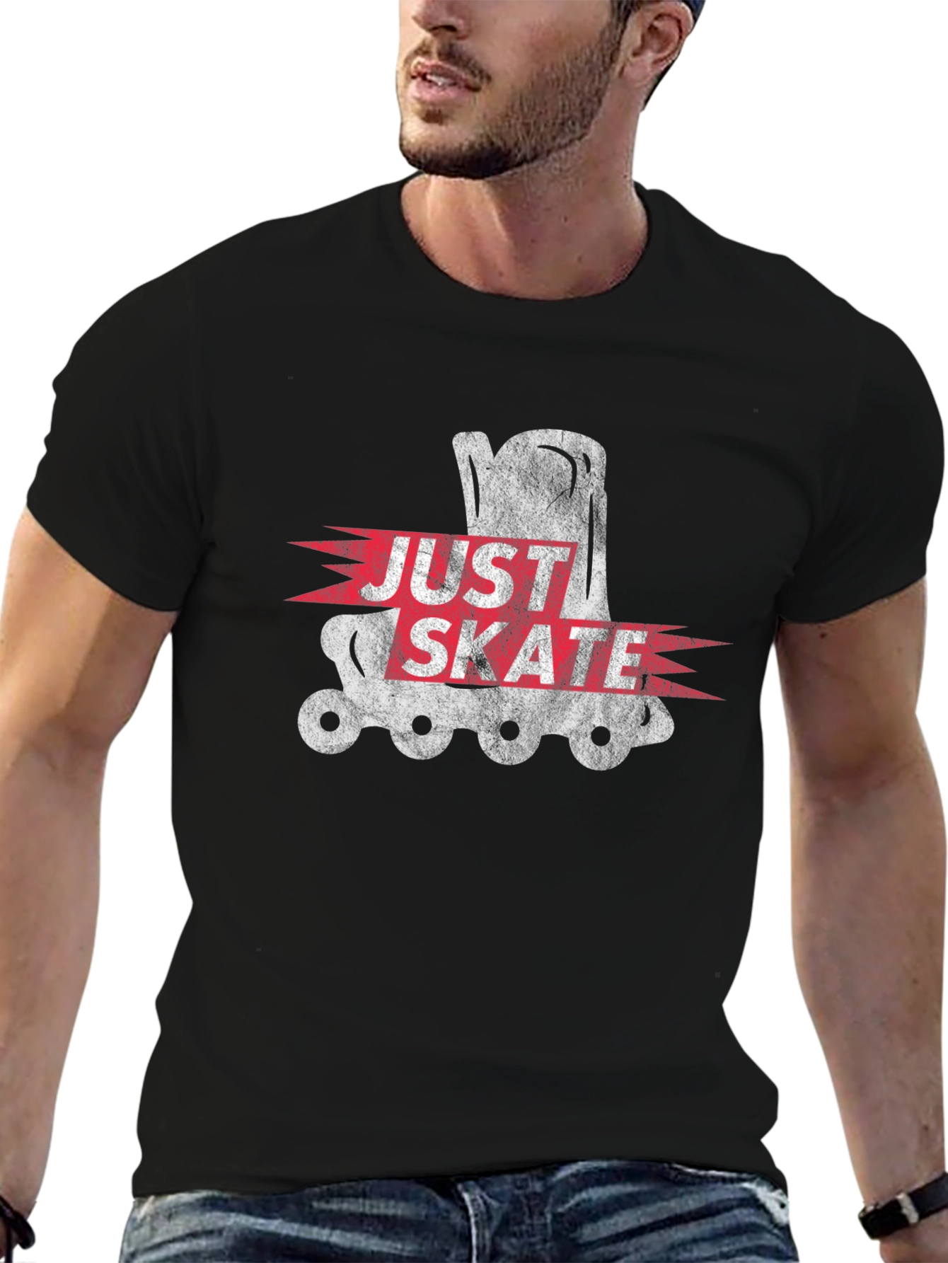 Just Skate T-Shirt - Roller Skate Graphic Tee