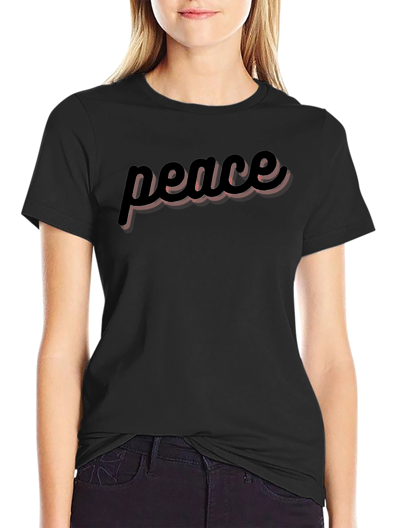 Peace Graphic Tee - Soft Cotton Casual Top