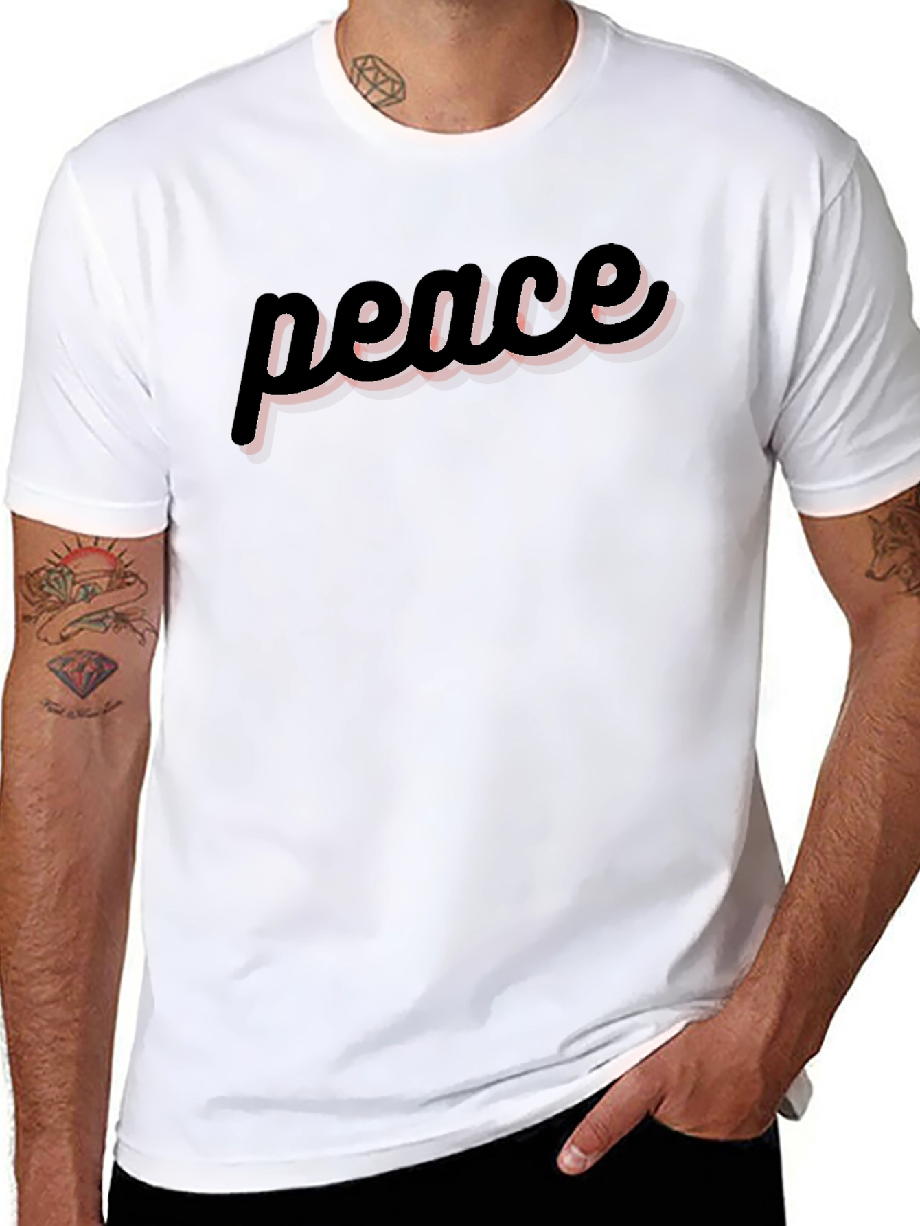 Peace Graphic Tee - Soft Cotton Casual Top