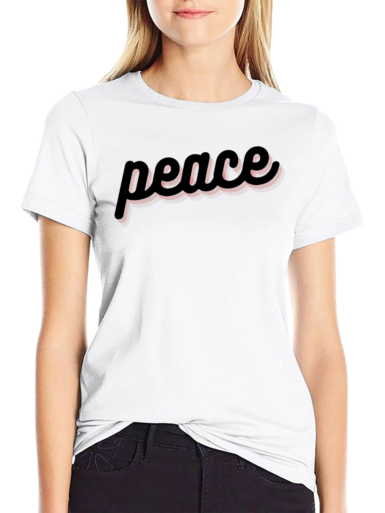 Peace Graphic Tee - Soft Cotton Casual Top