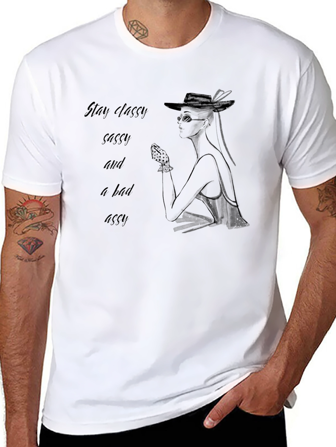 Stay Classy Sassy Tee - Chic Graphic T-Shirt