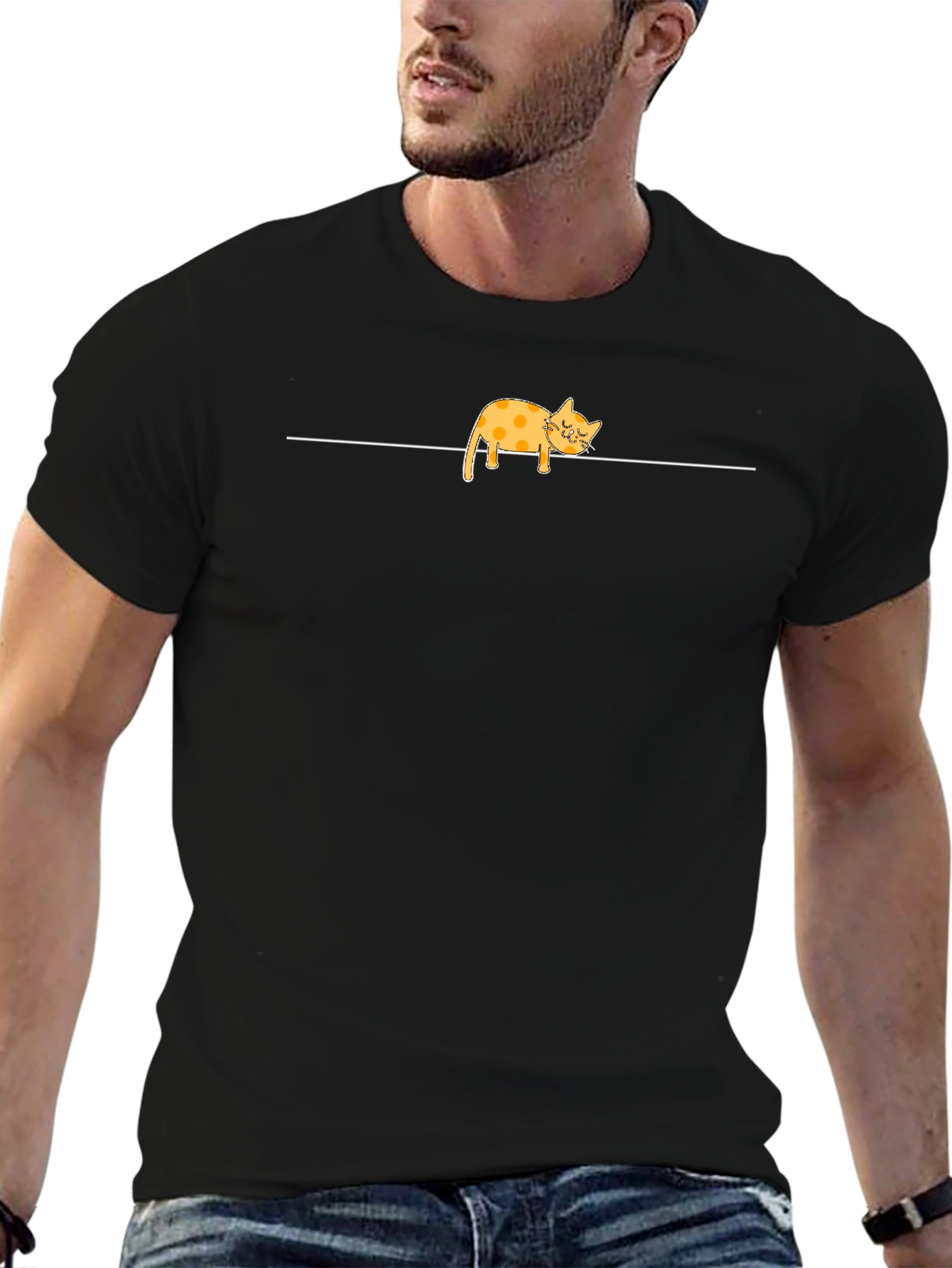 Lazy Cat T-Shirt - Relaxed Style