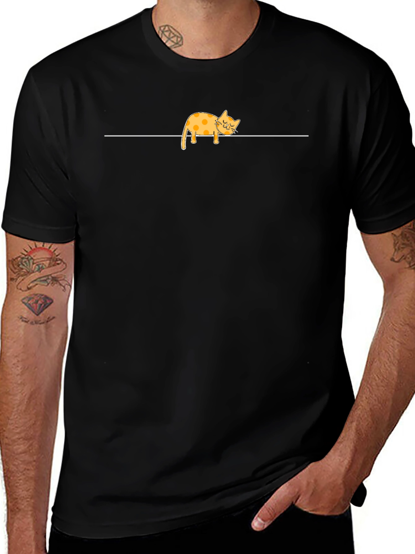 Lazy Cat T-Shirt - Relaxed Style