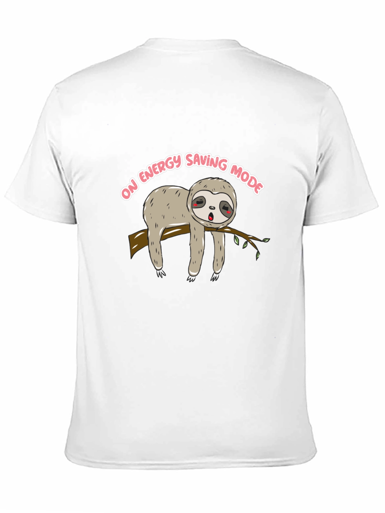 Sloth on Energy Saving Mode Black T-Shirt