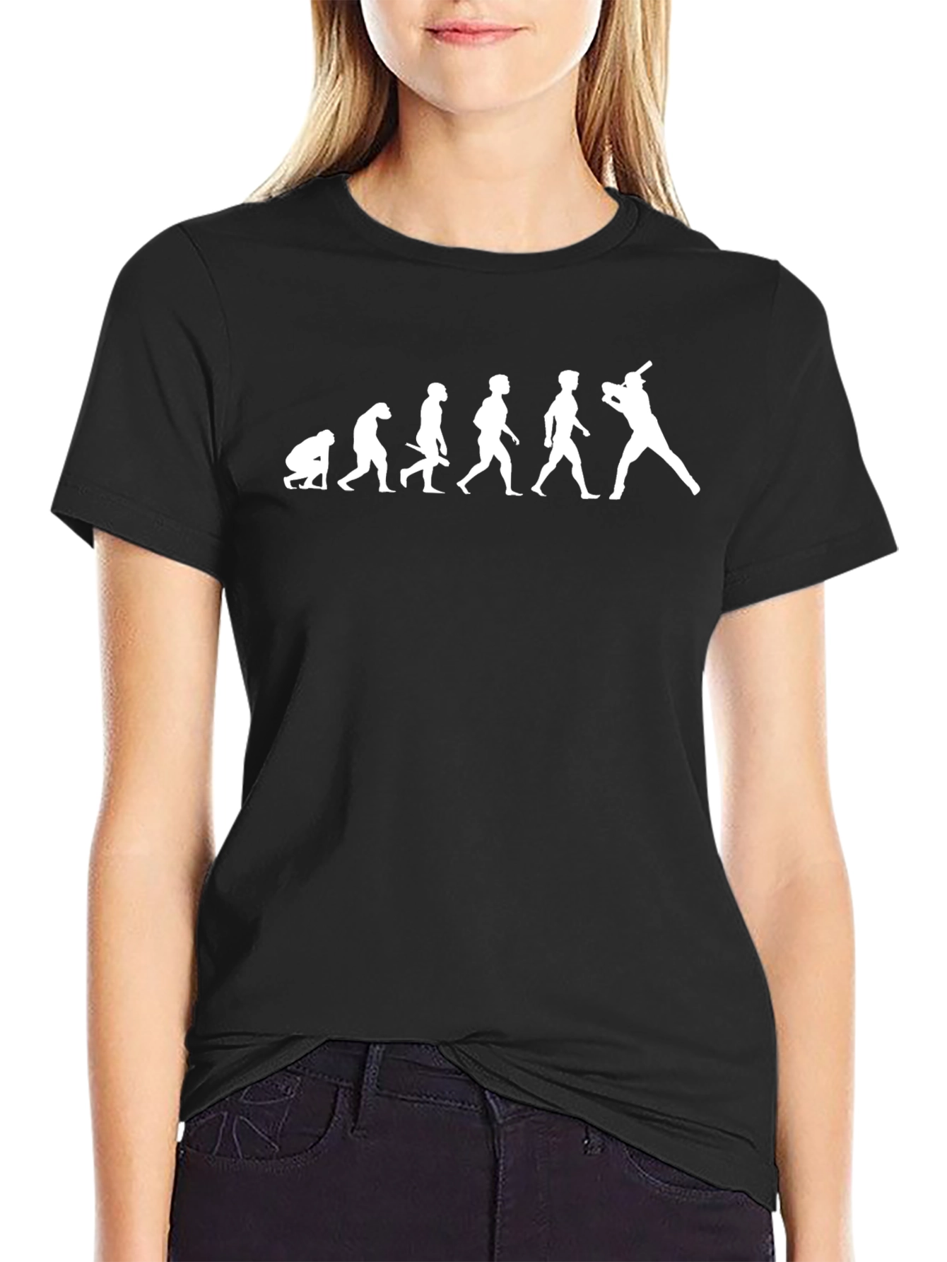 Evolution of Baseball T-Shirt - Black