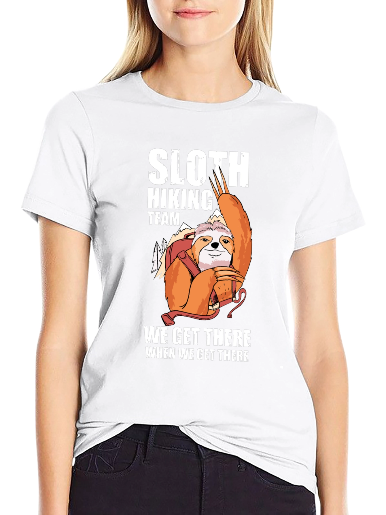 Sloth Hiking Team T-Shirt Funny Outdoor Adventure Tee
