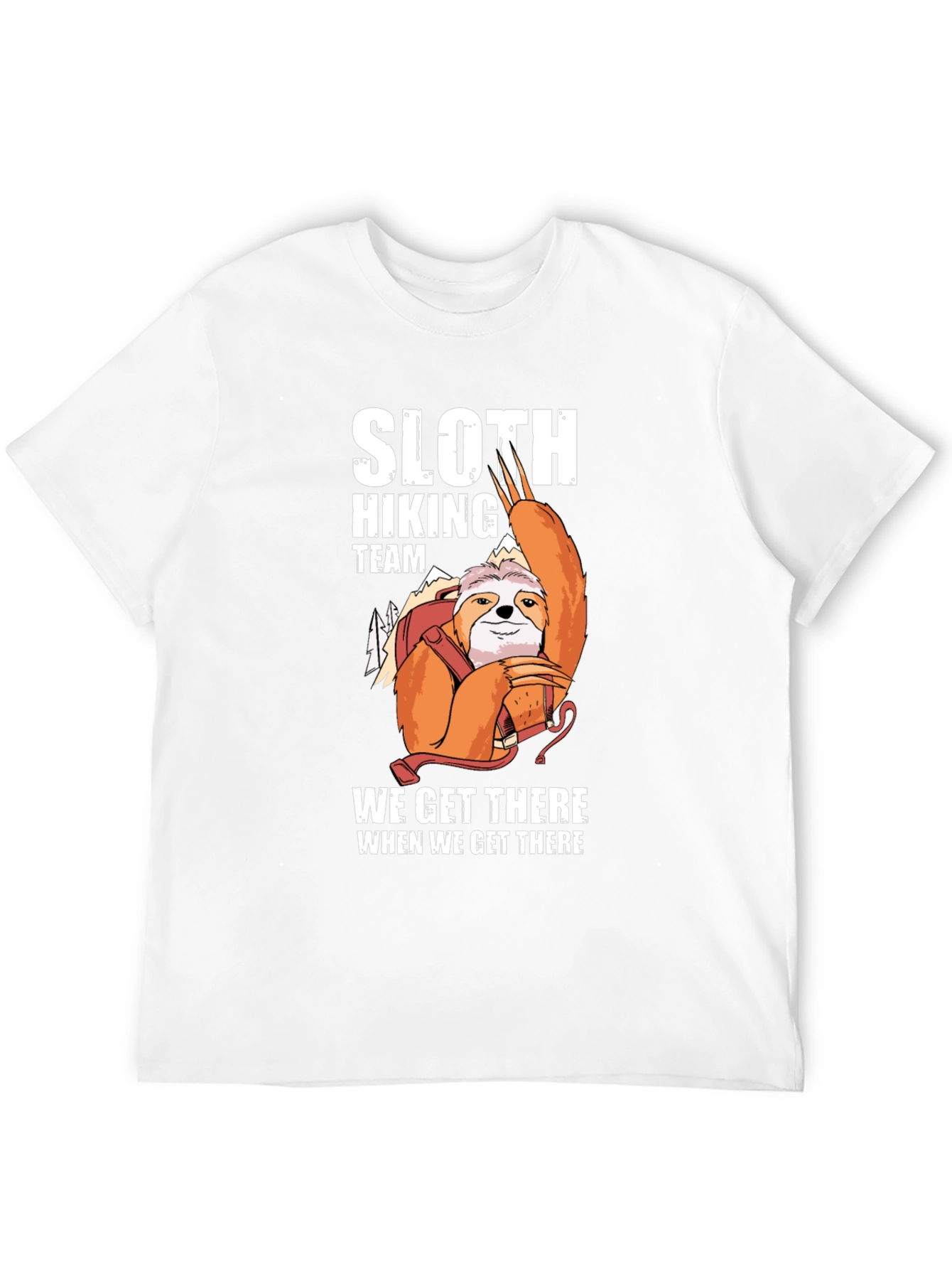 Sloth Hiking Team T-Shirt Funny Outdoor Adventure Tee