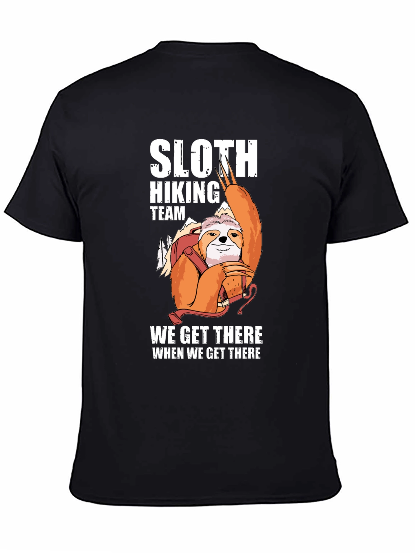 Sloth Hiking Team T-Shirt Funny Outdoor Adventure Tee
