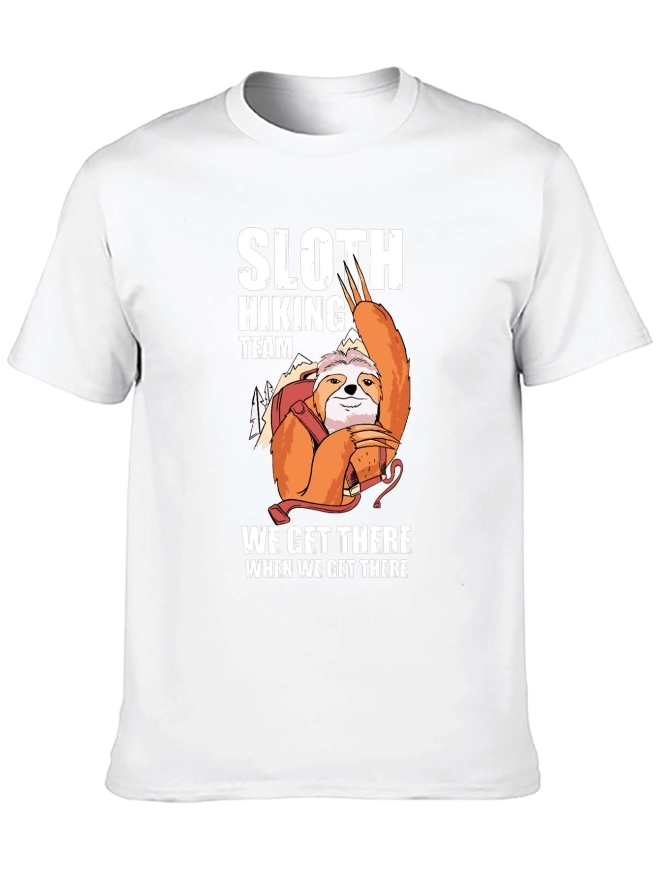Sloth Hiking Team T-Shirt Funny Outdoor Adventure Tee