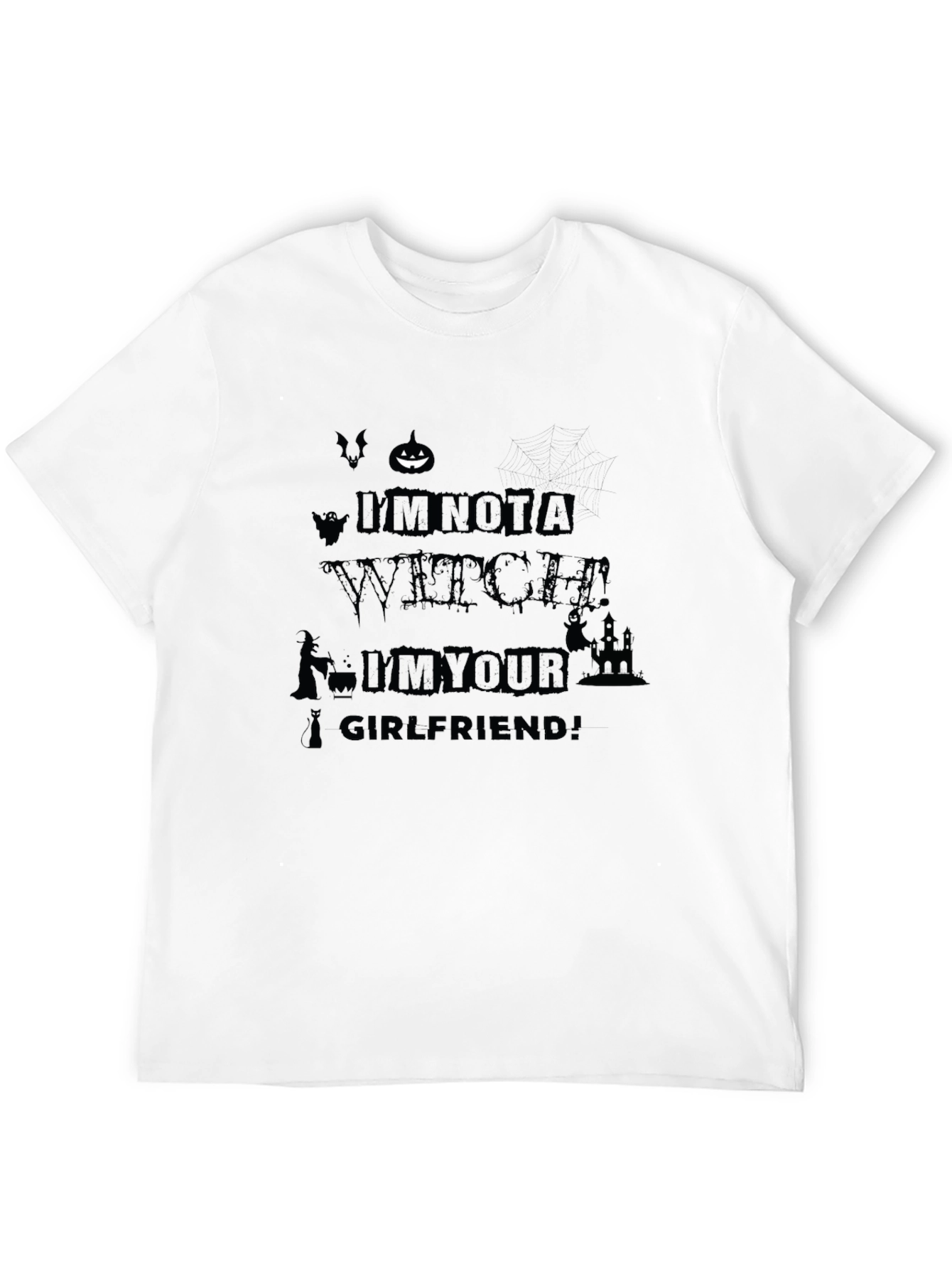 Im Not A Witch Im Your Girlfriend Halloween Tee