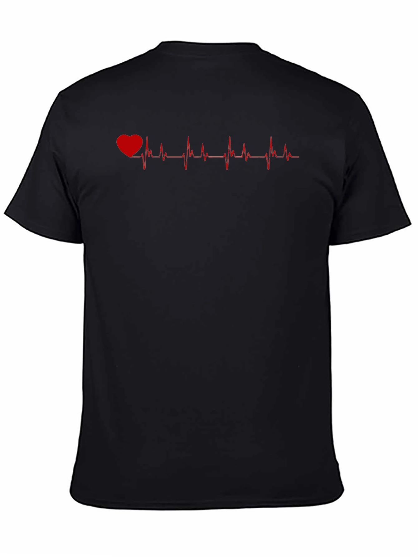 Heartbeat Graphic T-Shirt - Black Casual Tee