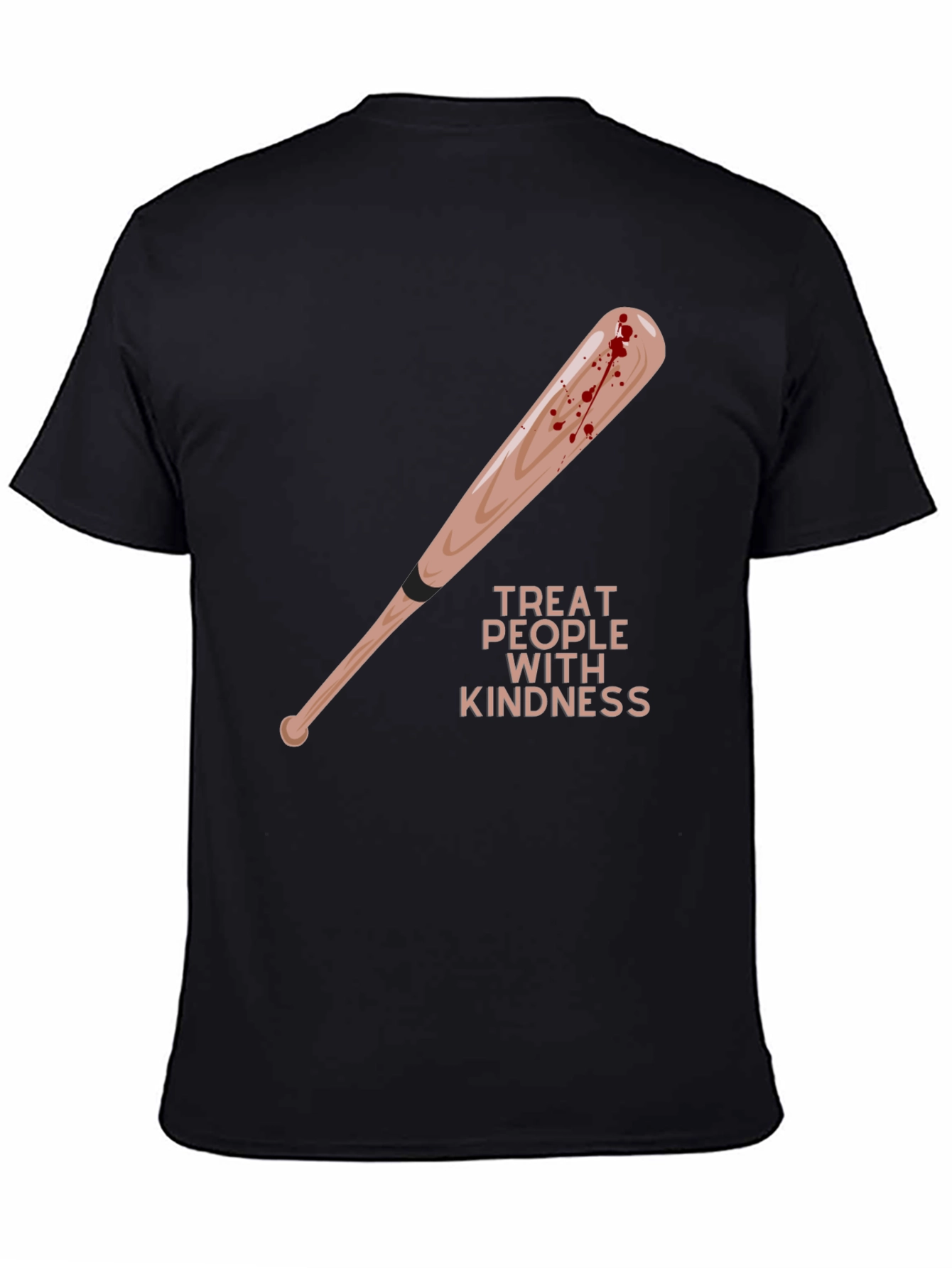 Treat People With Kindness Baseball Bat Graphic Tee