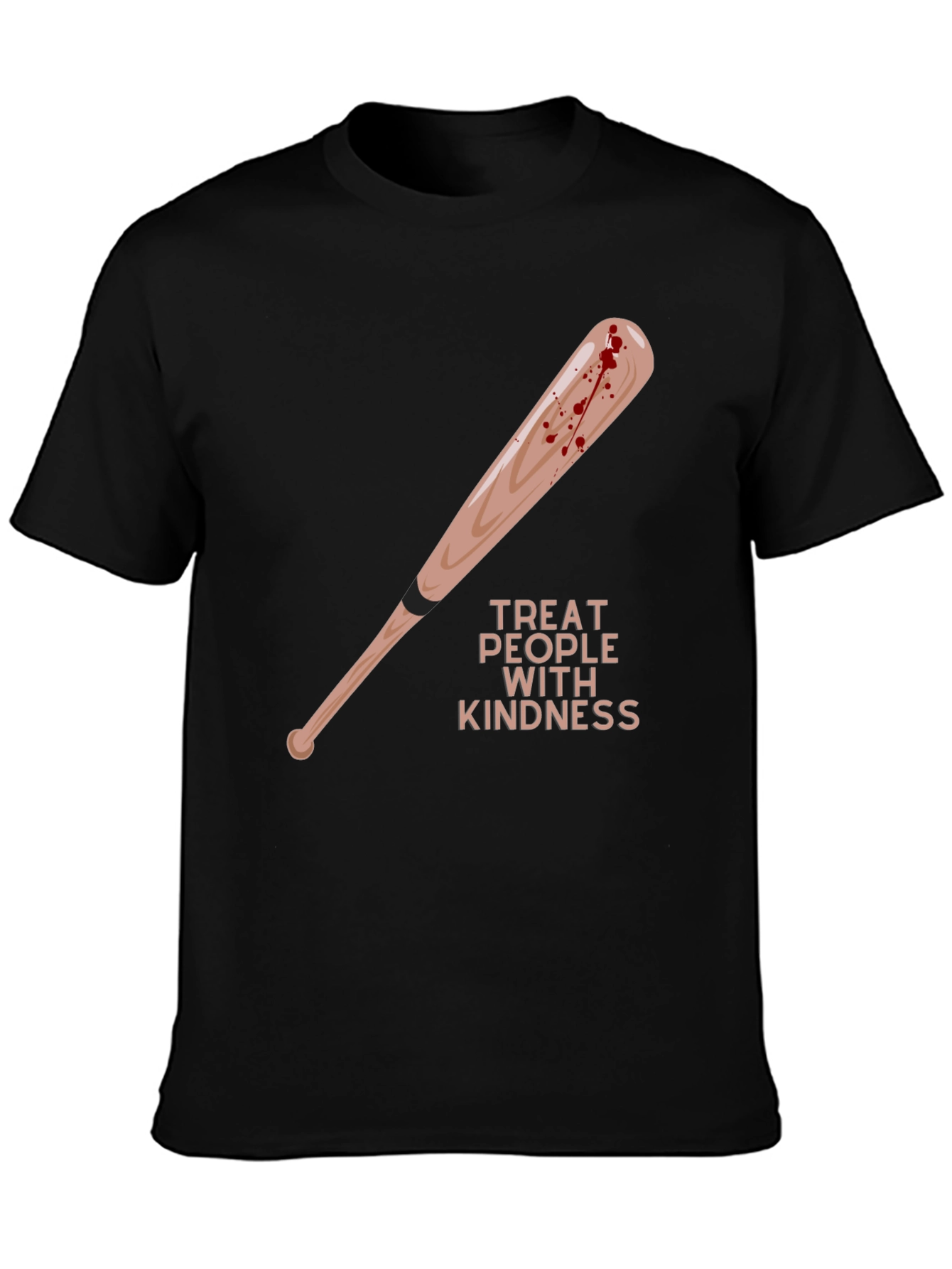 Treat People With Kindness Baseball Bat Graphic Tee