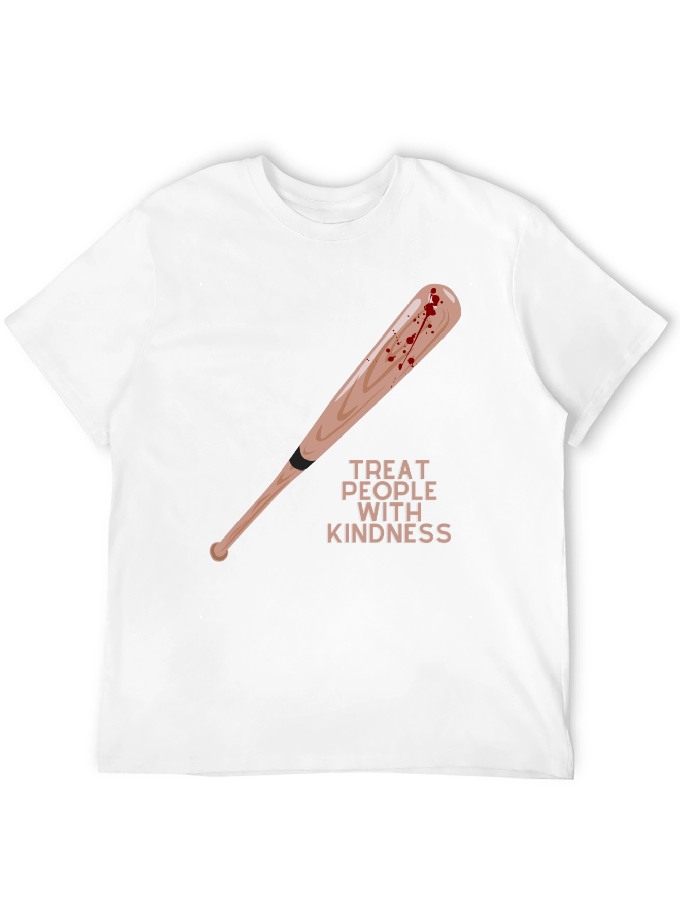 Treat People With Kindness Baseball Bat Graphic Tee