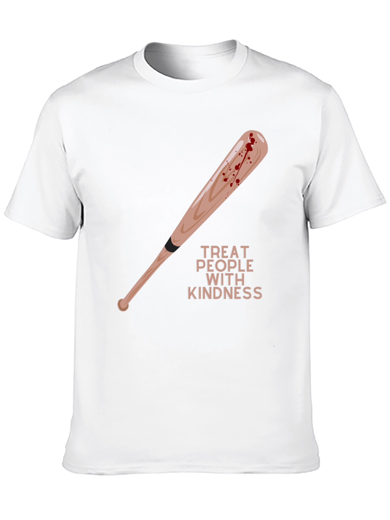 Treat People With Kindness Baseball Bat Graphic Tee