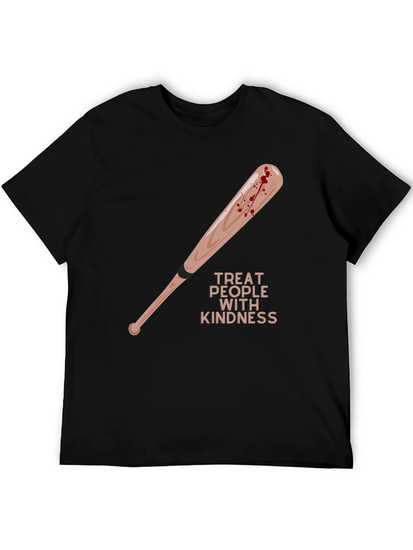 Treat People With Kindness Baseball Bat Graphic Tee
