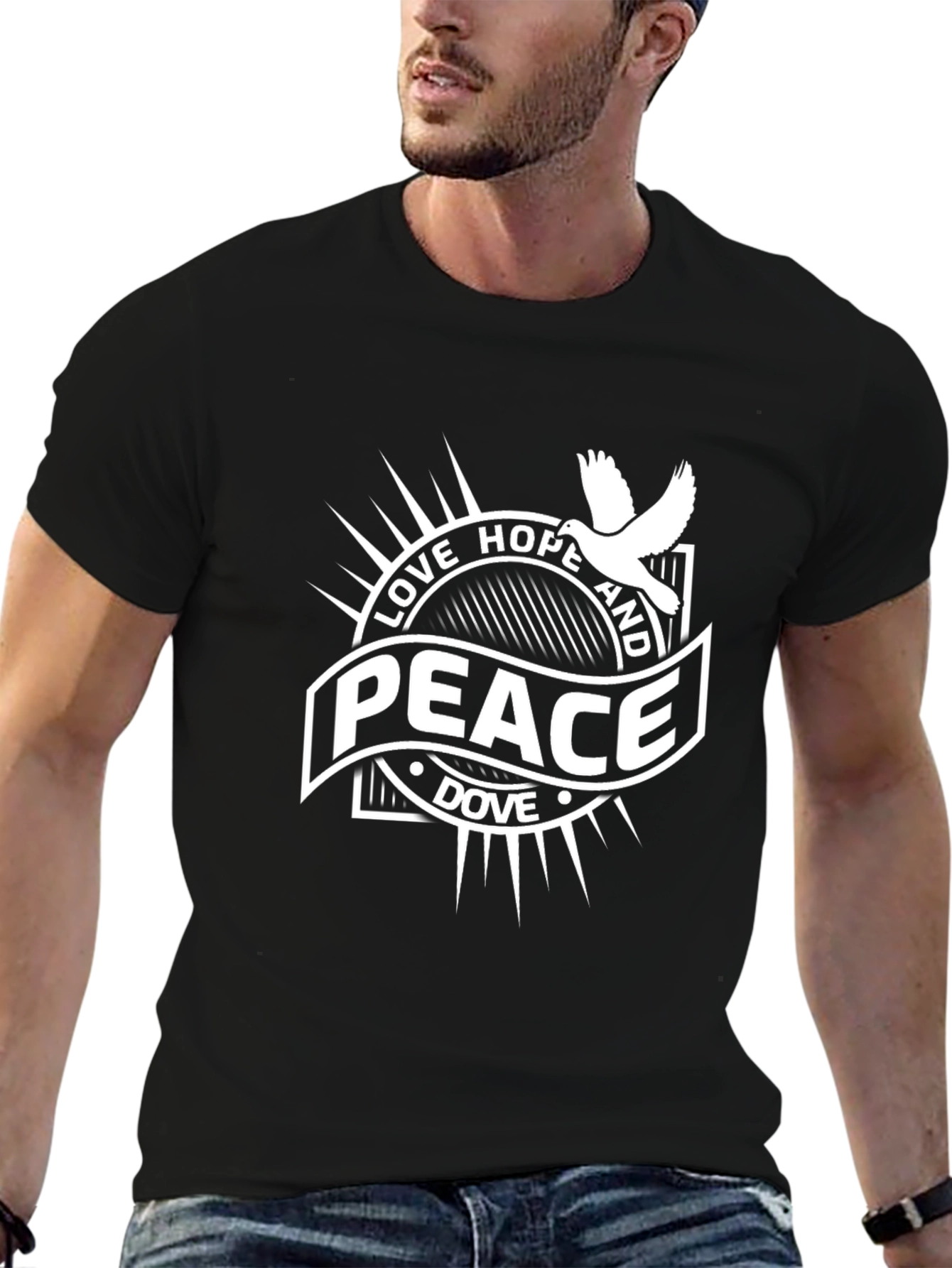Love Hope Peace Dove Graphic T-Shirt