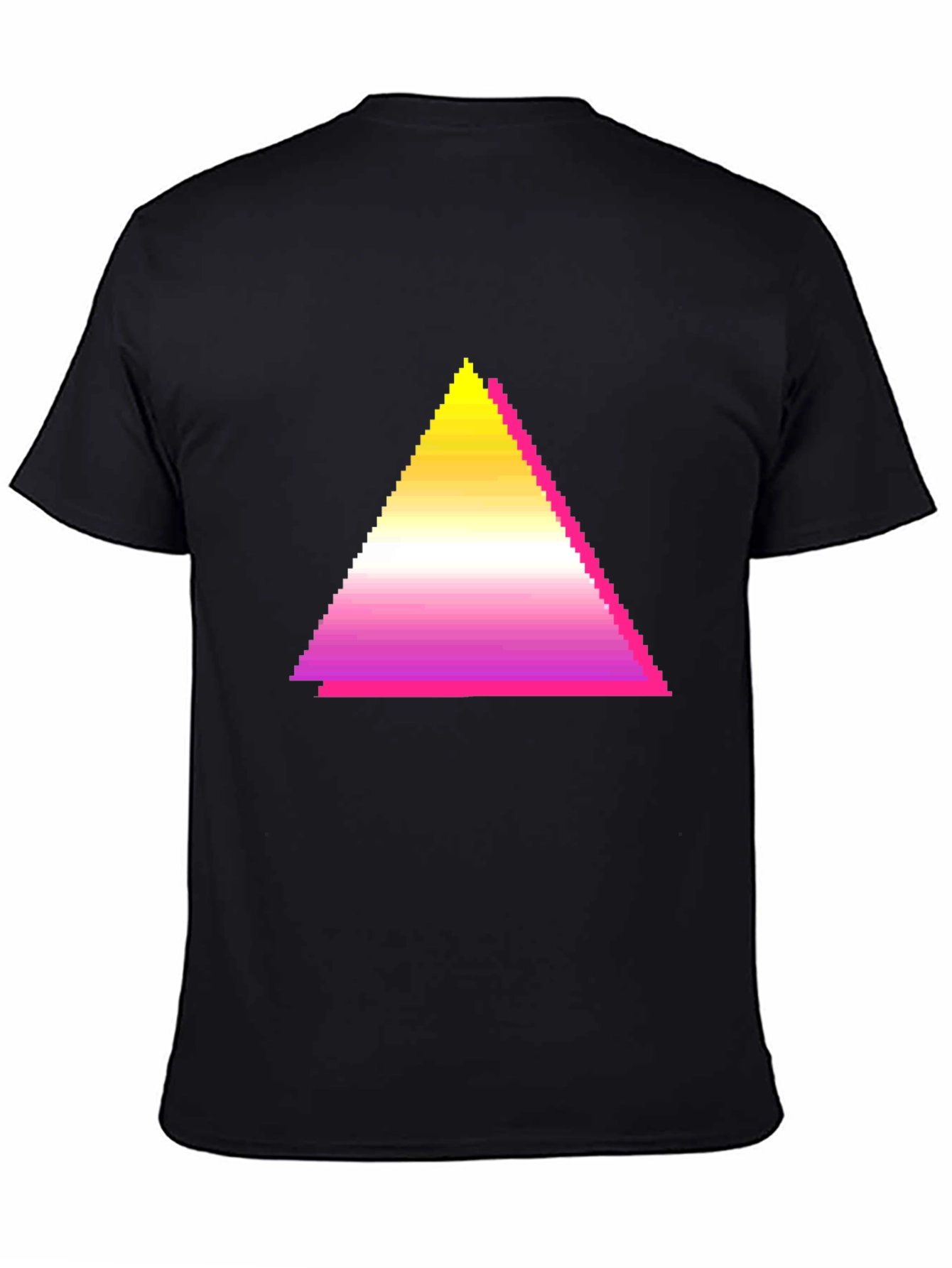 Pixel Gradient Triangle Graphic T-Shirt