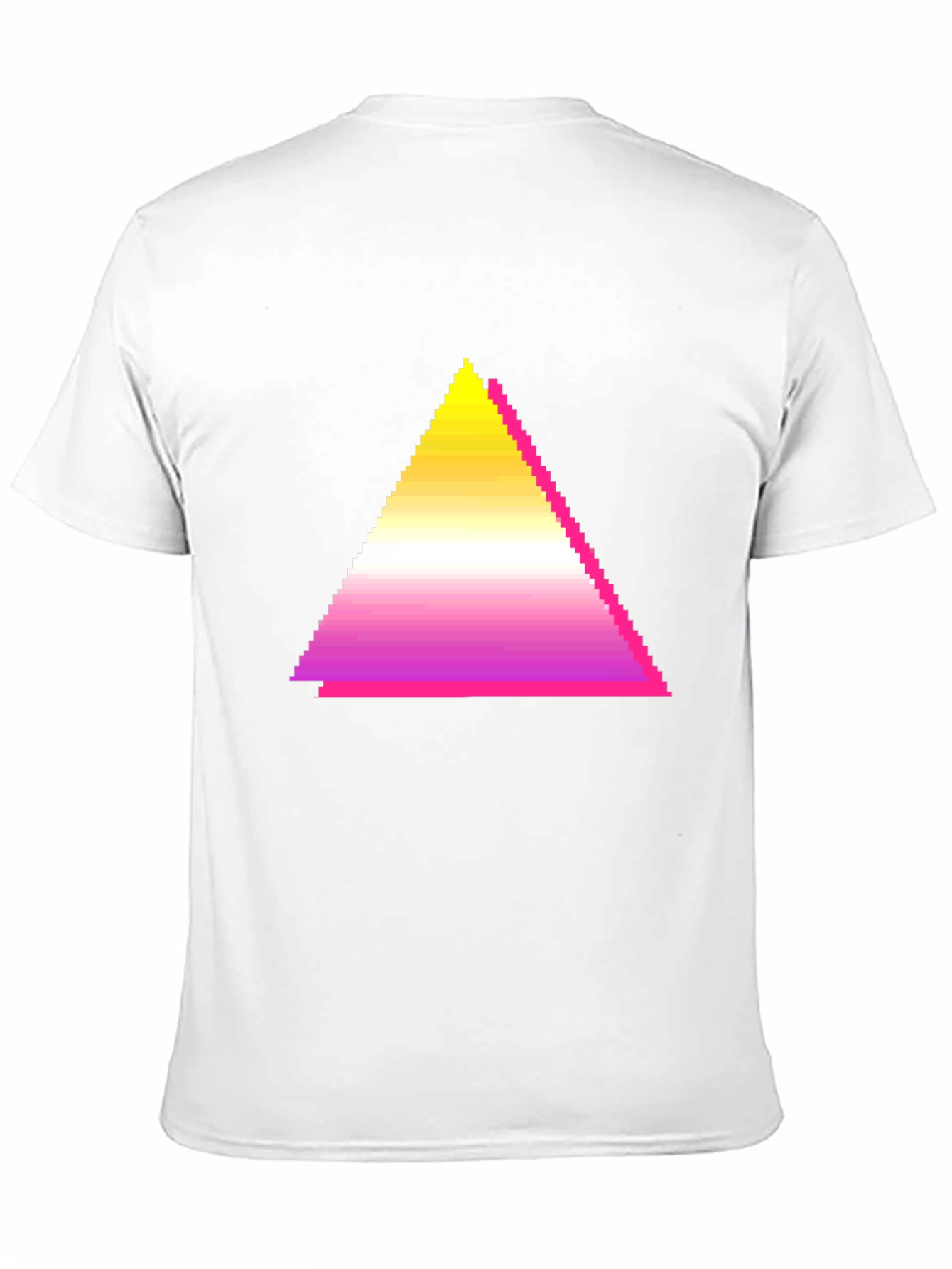 Pixel Gradient Triangle Graphic T-Shirt